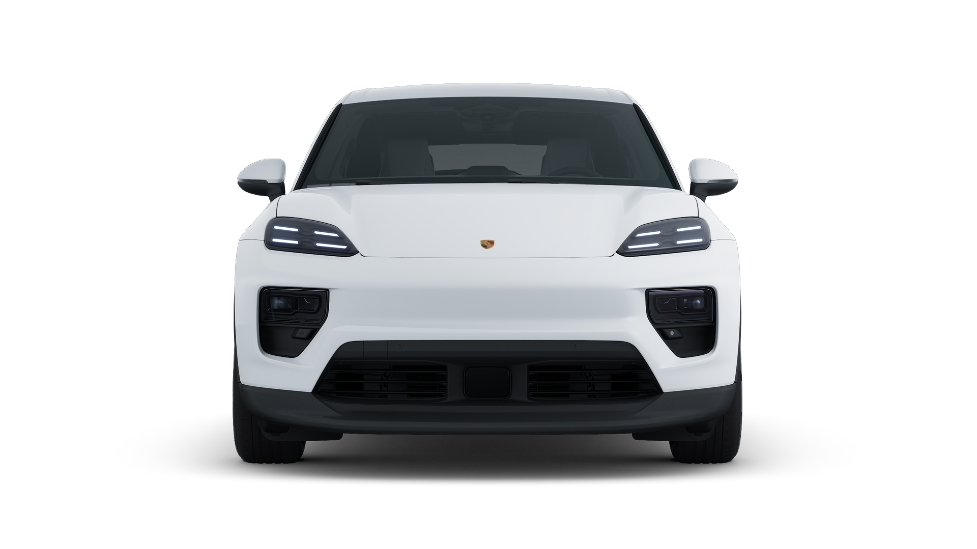 Vista exterior de Macan 4 Electric mostrando la parte delantera del coche
