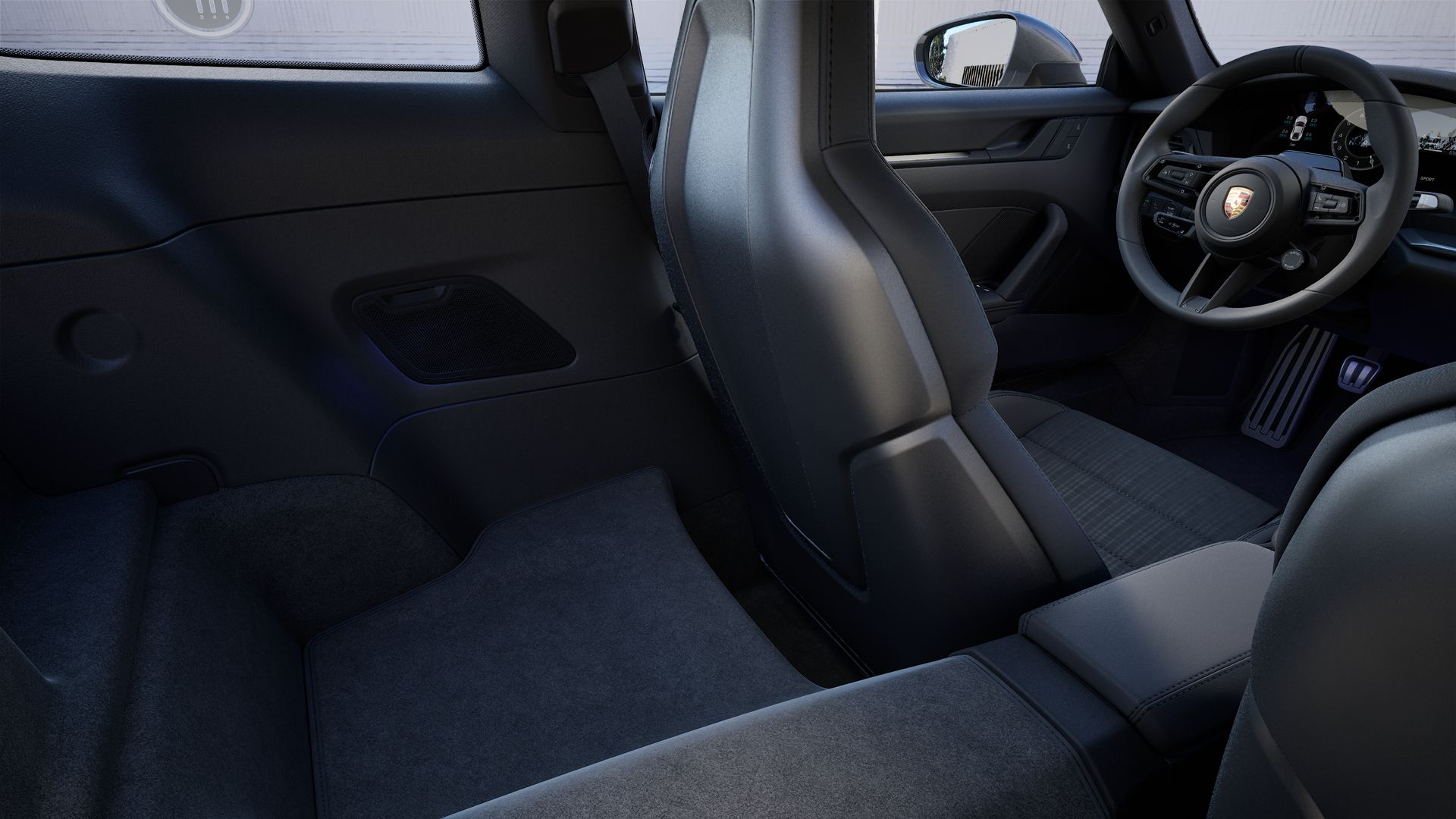 Innenansicht mit den Rücksitzen von 911 Carrera T