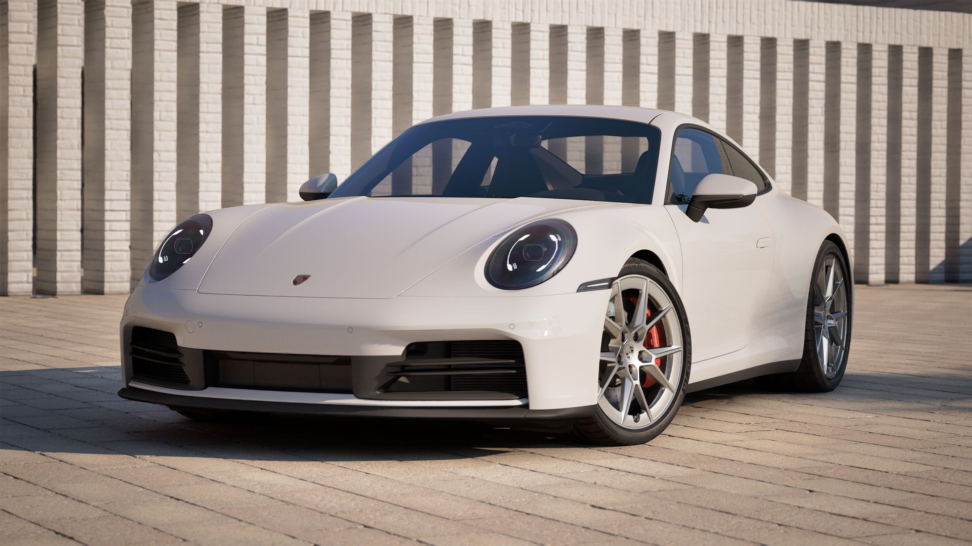 Außenansicht von 911 Carrera 4S mit der Vorderseite und der linken Seite des Fahrzeugs