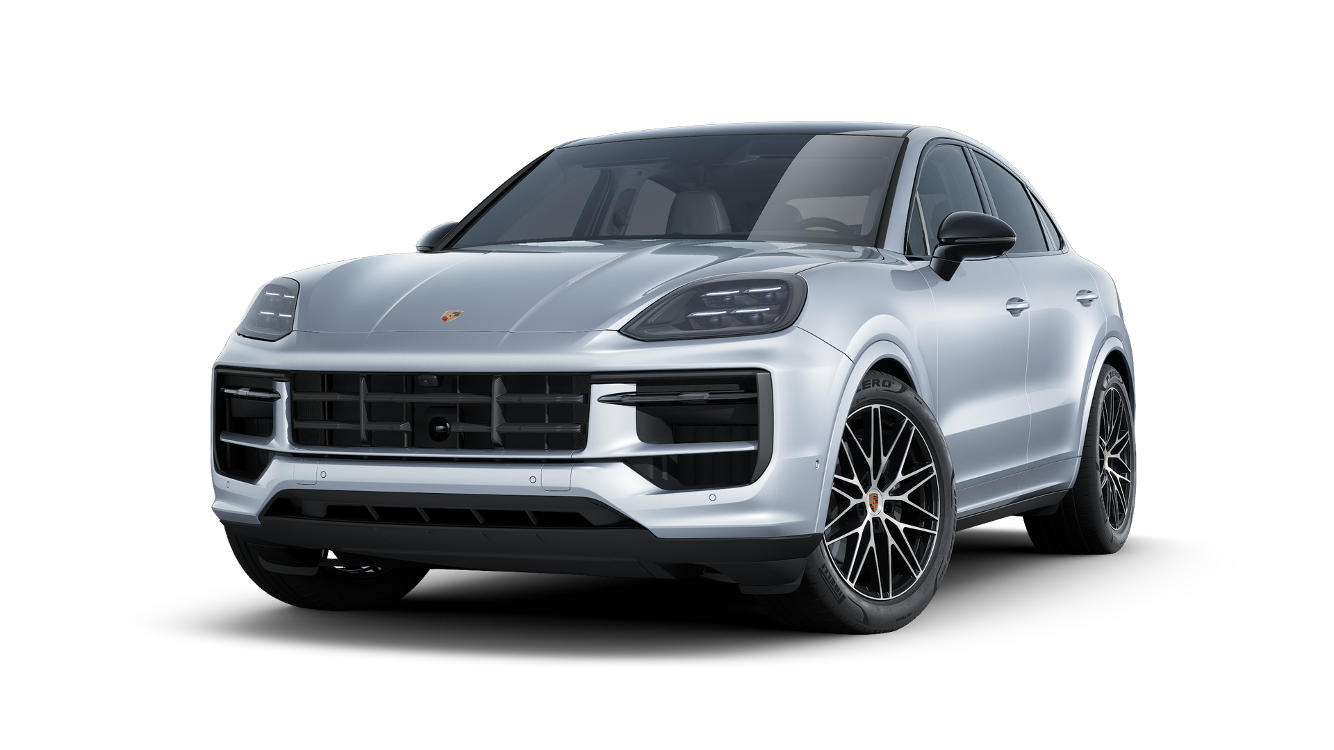 Spoljašnji pogled na Cayenne Coupé Black Edition koji prikazuje prednju i lijevu stranu automobila