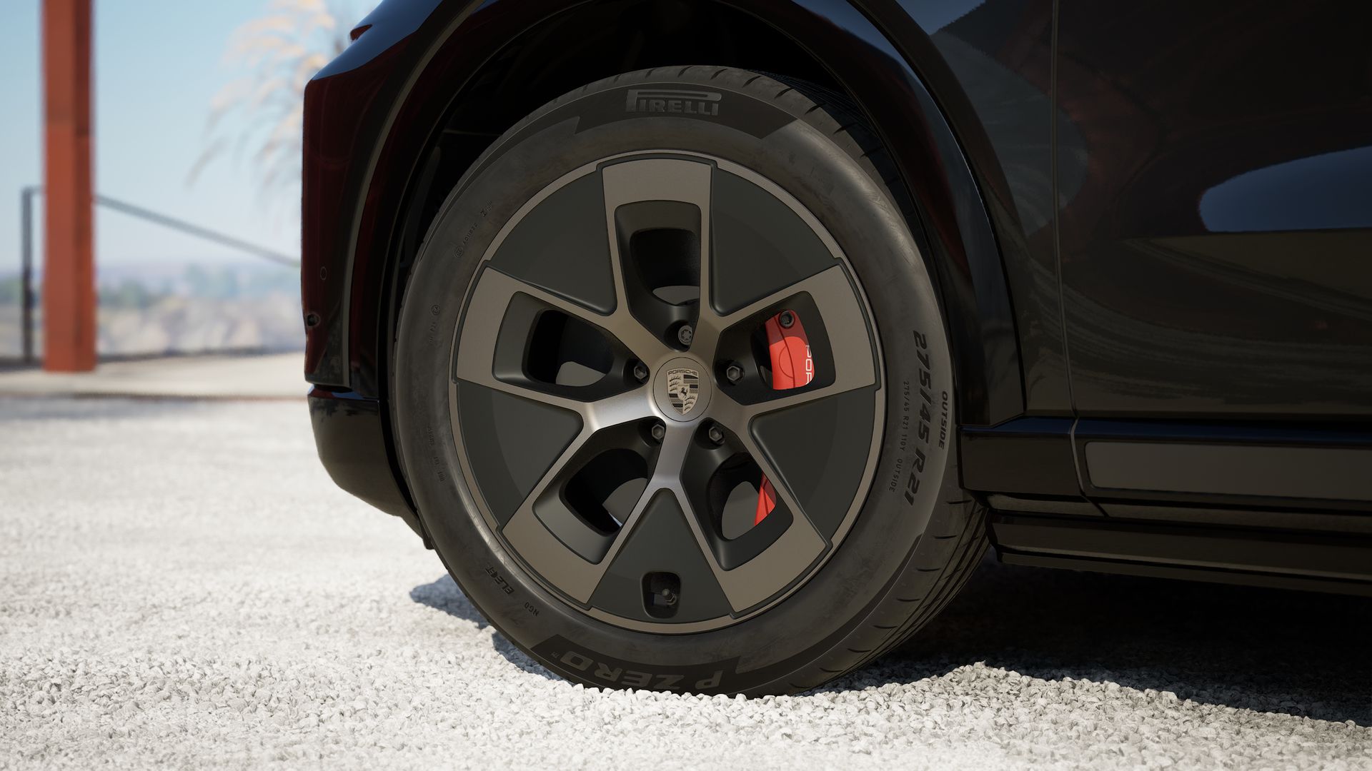 Exterior view of Cayenne Turbo Electric