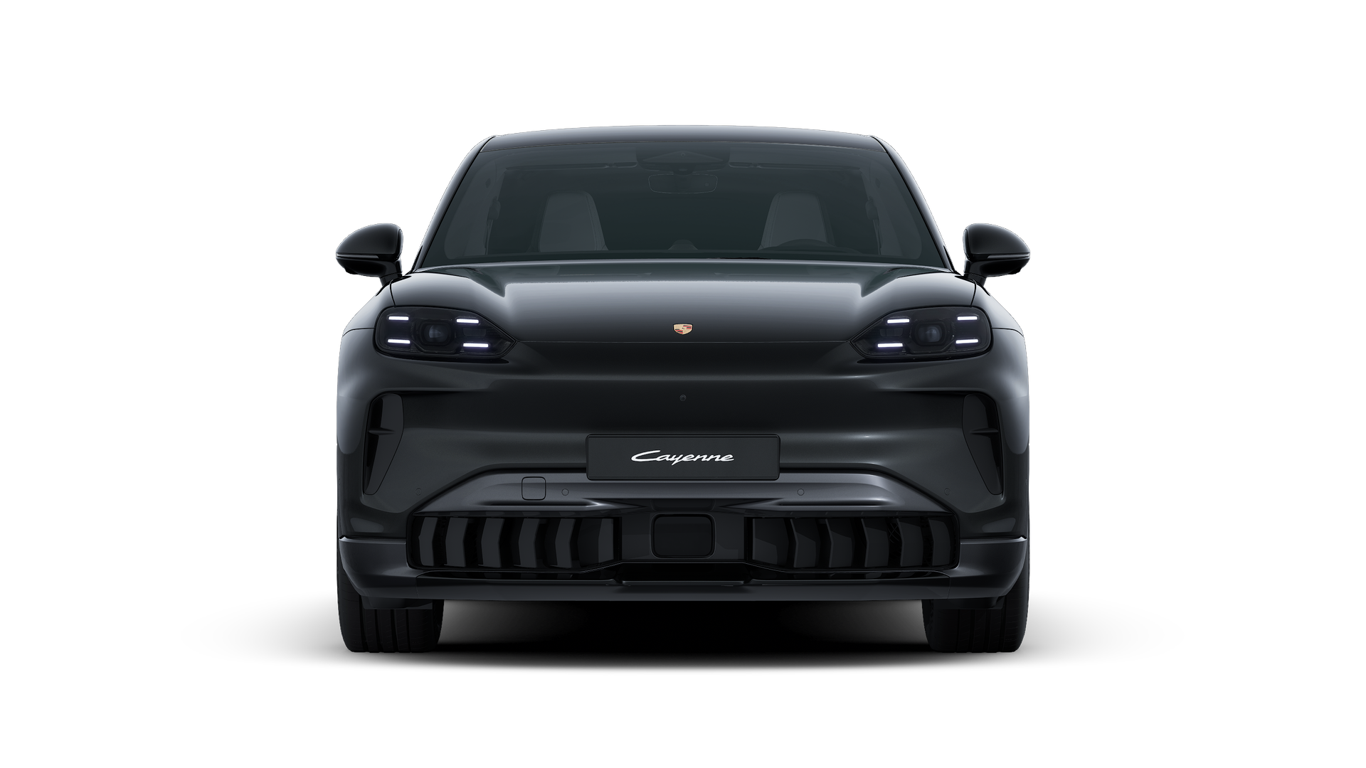 Exterior view of Cayenne S Coupé Electric showing the front of the car