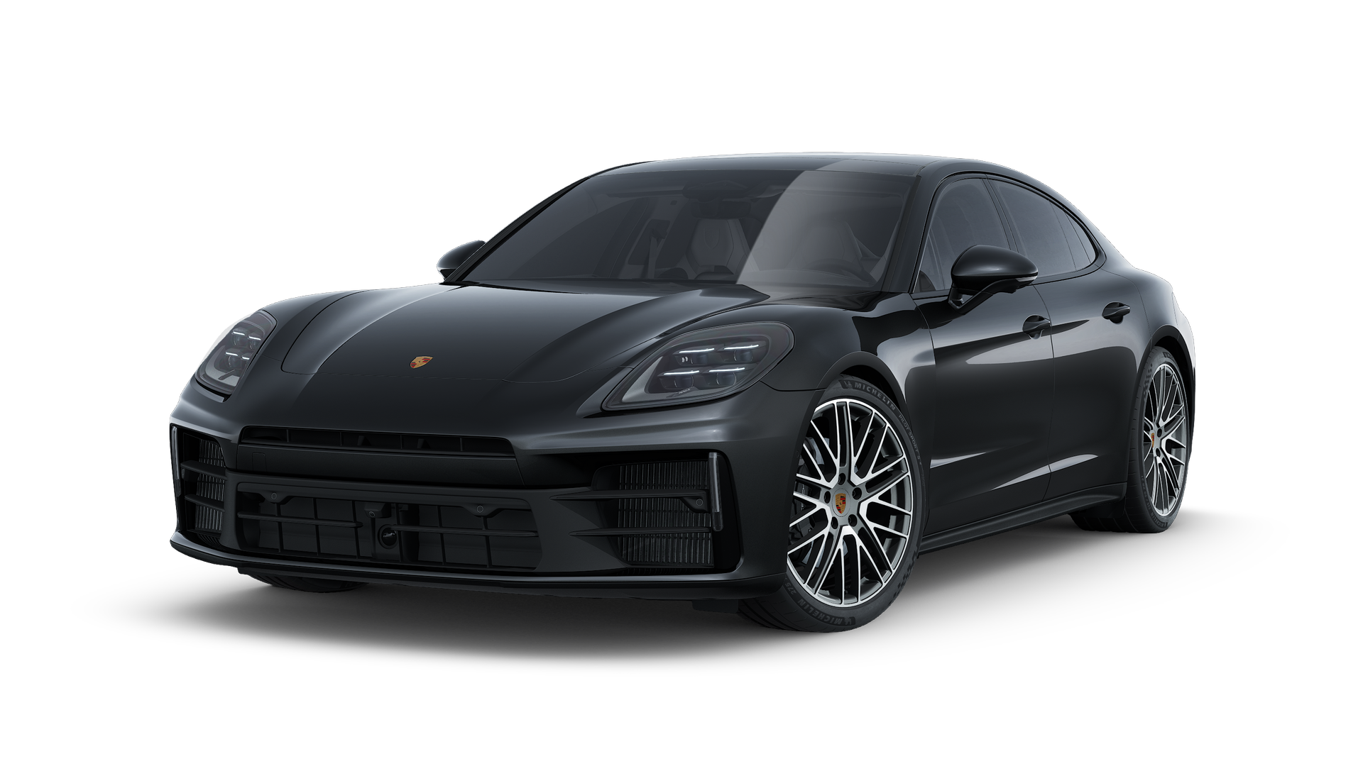 Exterior view of Panamera 4 showing the front and left side of the car