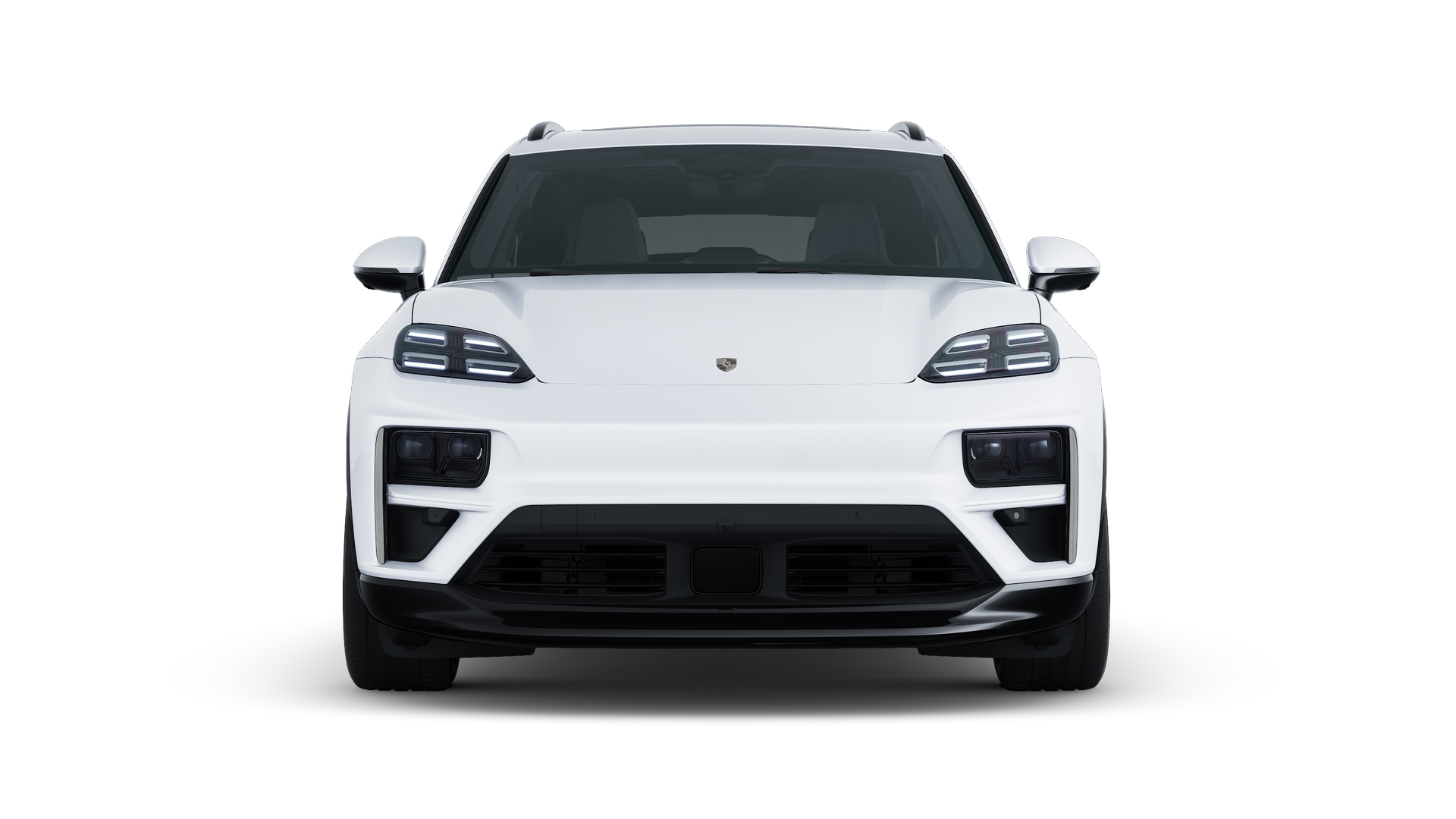Vista exterior de Macan Turbo Electric mostrando la parte delantera del coche