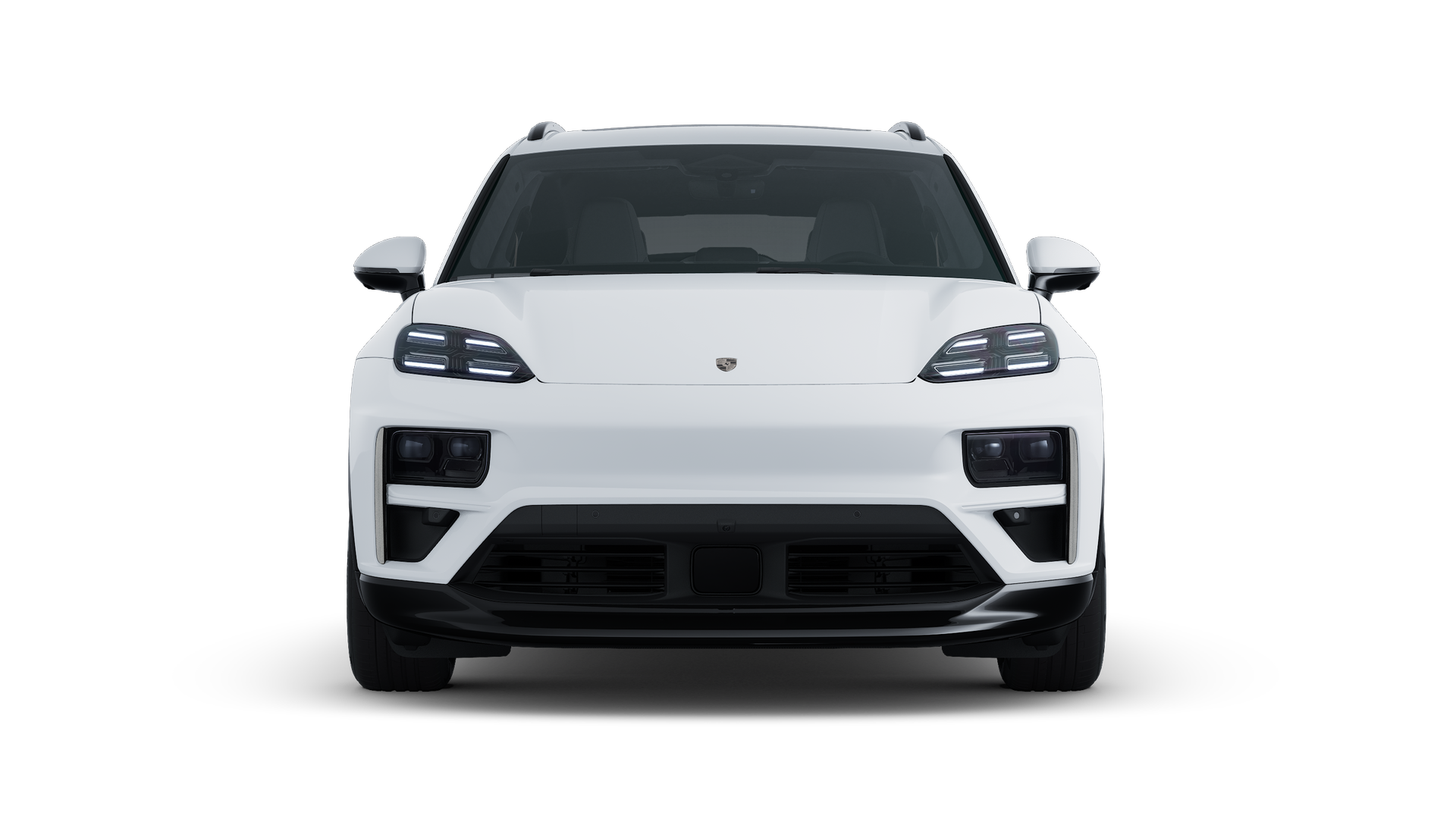 Vista exterior de Macan Turbo Electric mostrando la parte delantera del coche