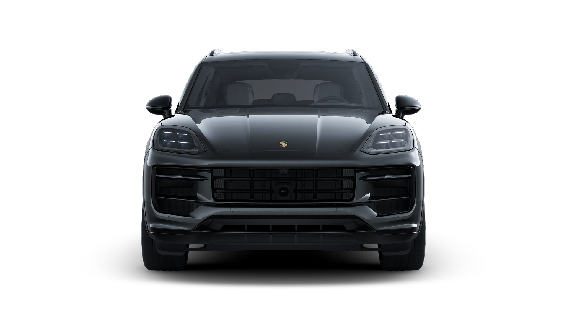 Exterior view of Cayenne S E-Hybrid Black Edition showing the front of the car