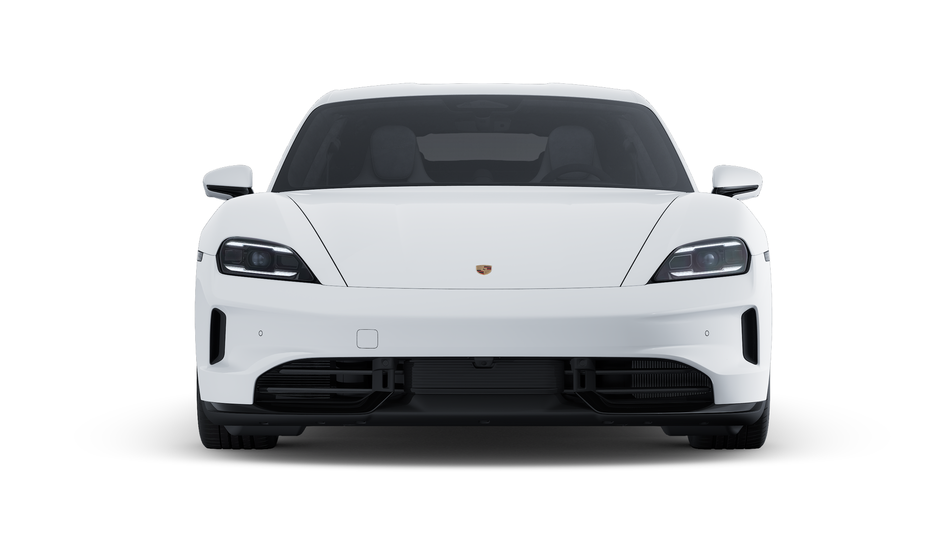 Exterior view of Taycan GTS showing the front of the car