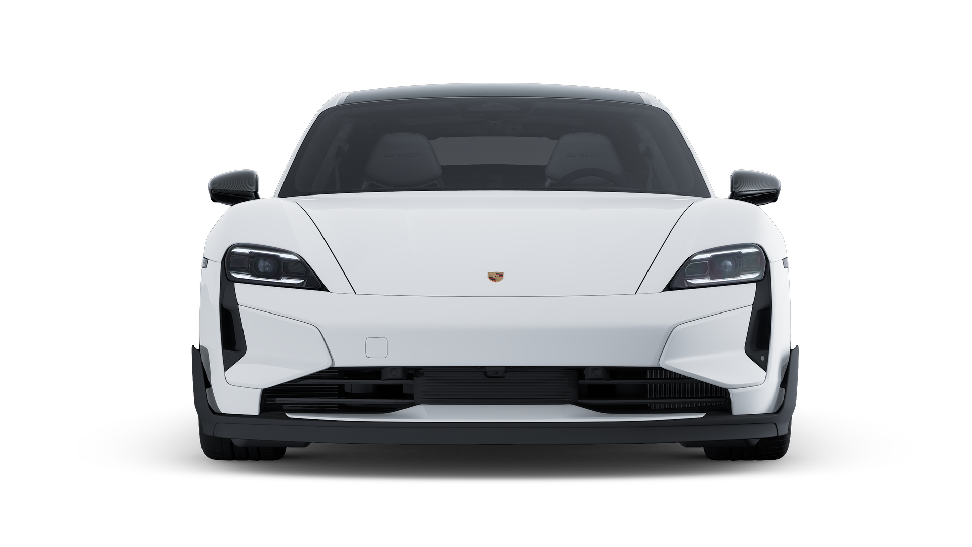 Exterior view of Taycan Turbo GT showing the front of the car