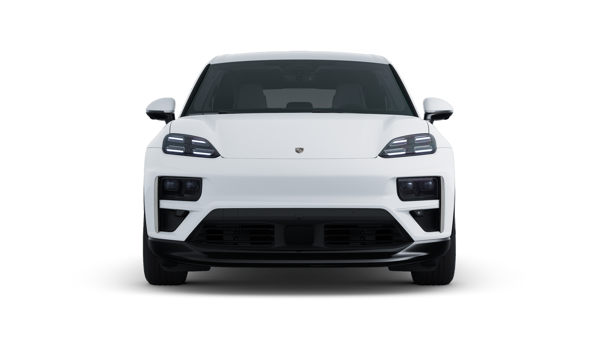 Exterior view of Macan Turbo showing the front of the car