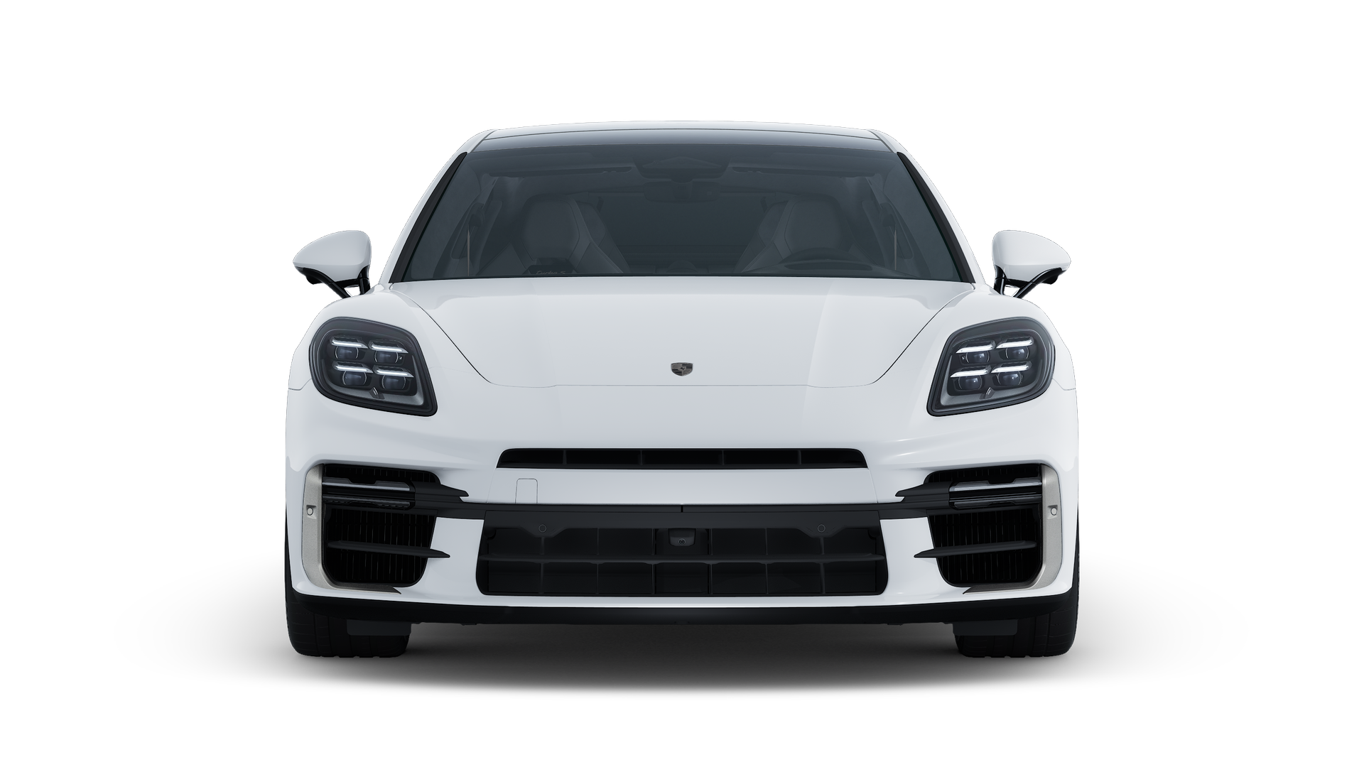 Exterior view of Panamera Turbo S E-Hybrid Executive showing the front of the car