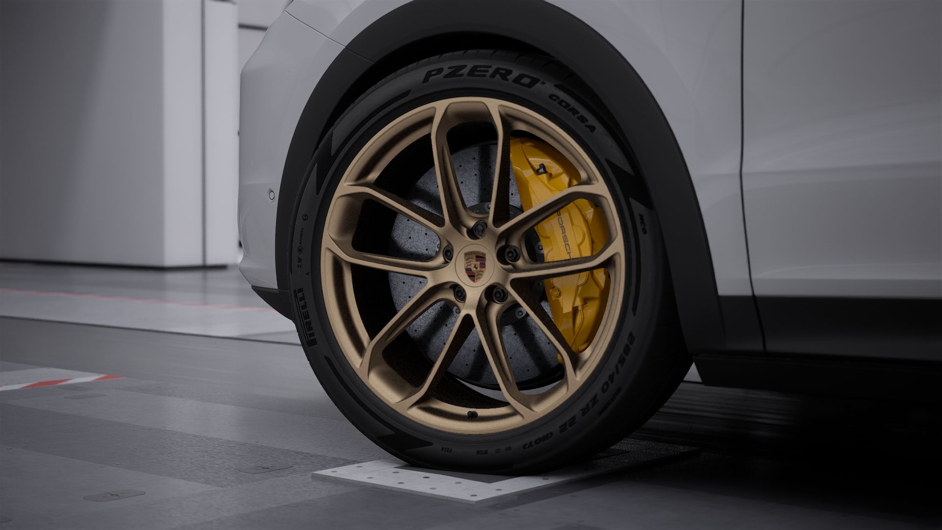 Pohled zvenčí na Cayenne Turbo E-Hybrid Coupé with GT Package