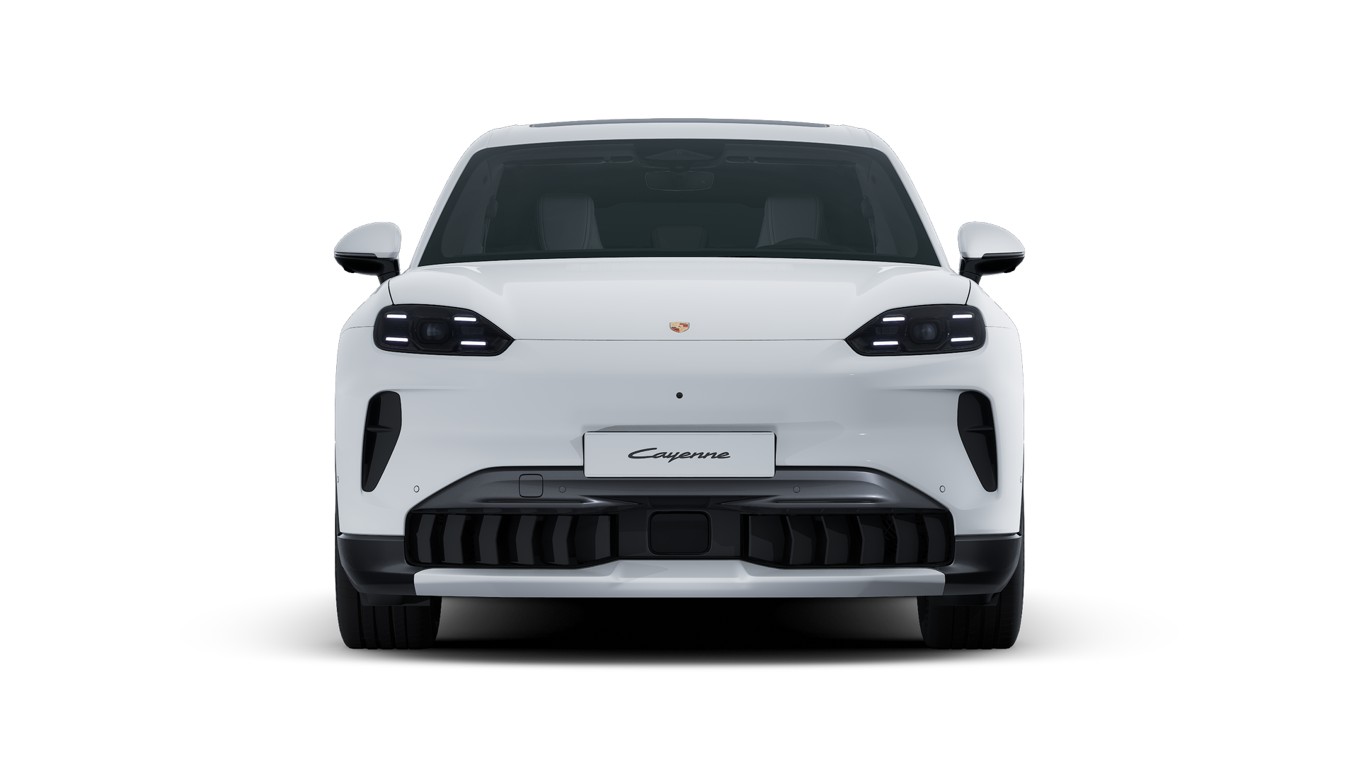 Exterior view of Cayenne S Electric showing the front of the car