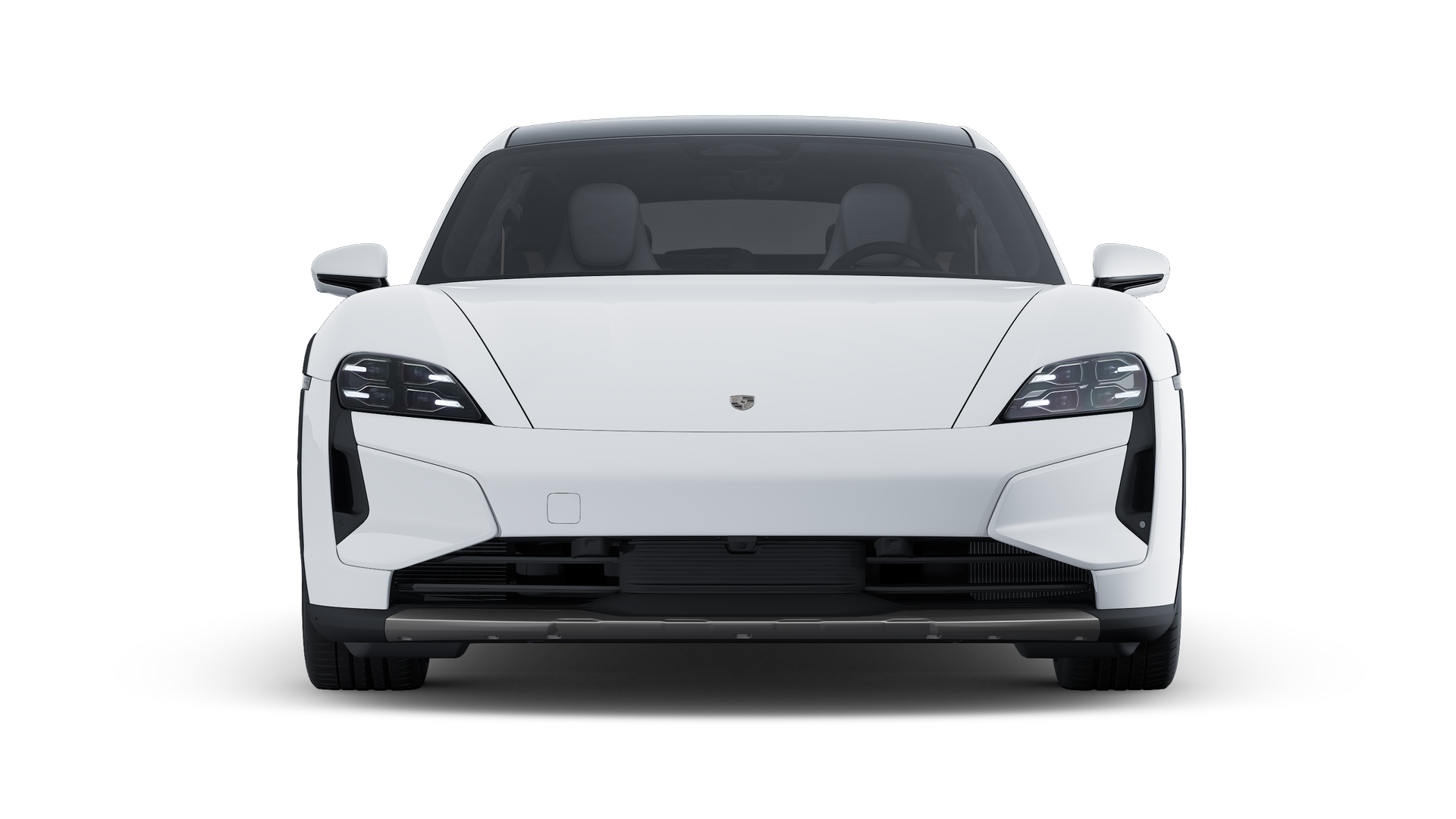 Exterior view of Taycan Turbo Cross Turismo showing the front of the car