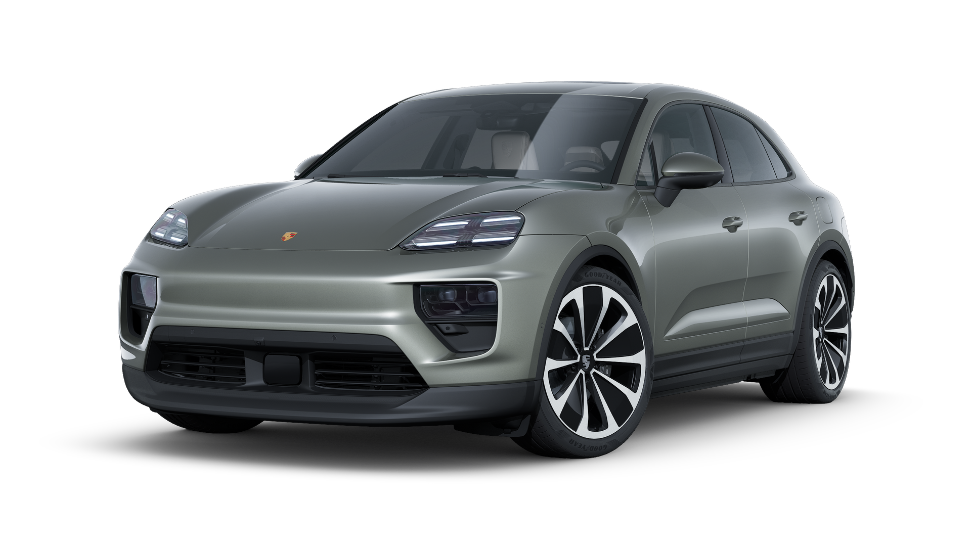 Vista exterior de Macan 4 mostrando la parte delantera y el lado izquierdo del vehículo