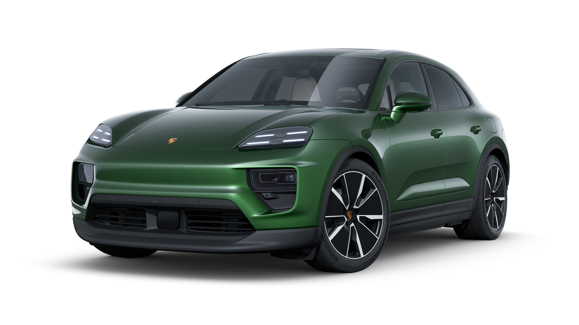 Vista exterior de Macan 4 mostrando la parte delantera y el lado izquierdo del vehículo