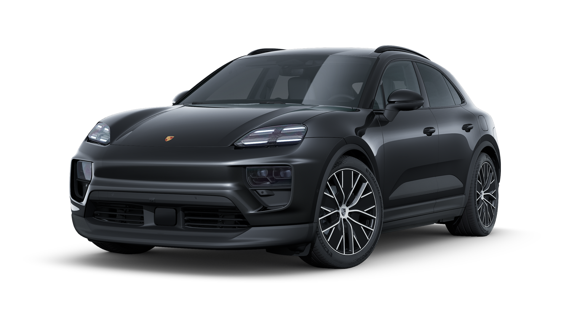 Exterior view of Macan showing the front and left side of the car