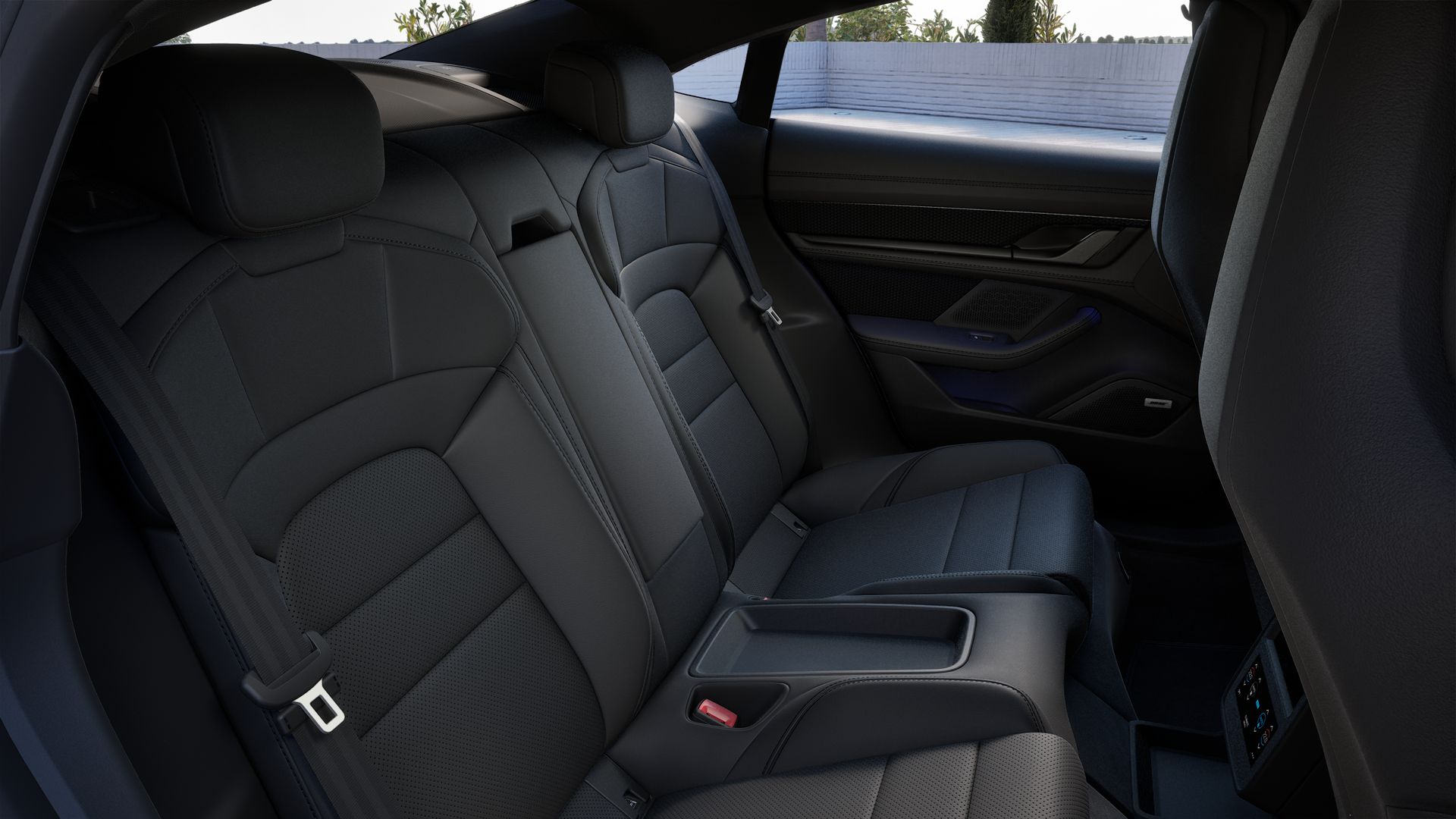 Vista interior de su Taycan 4S Black Edition