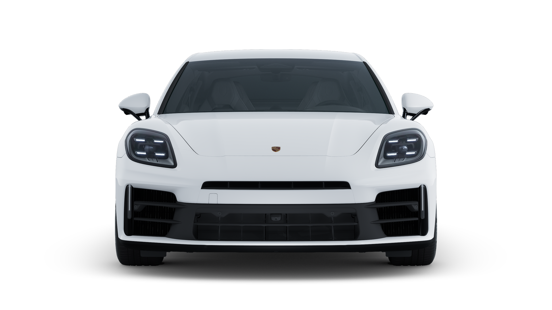 Vista exterior de Panamera 4 E-Hybrid mostrando la parte delantera del coche