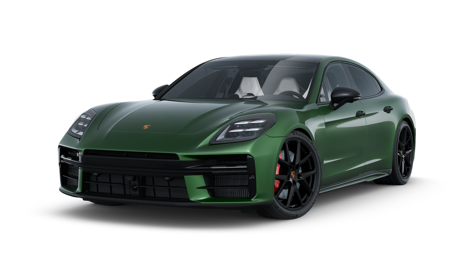 A Panamera GTS külső nézete, amely az autó elejét és bal oldalát mutatja.