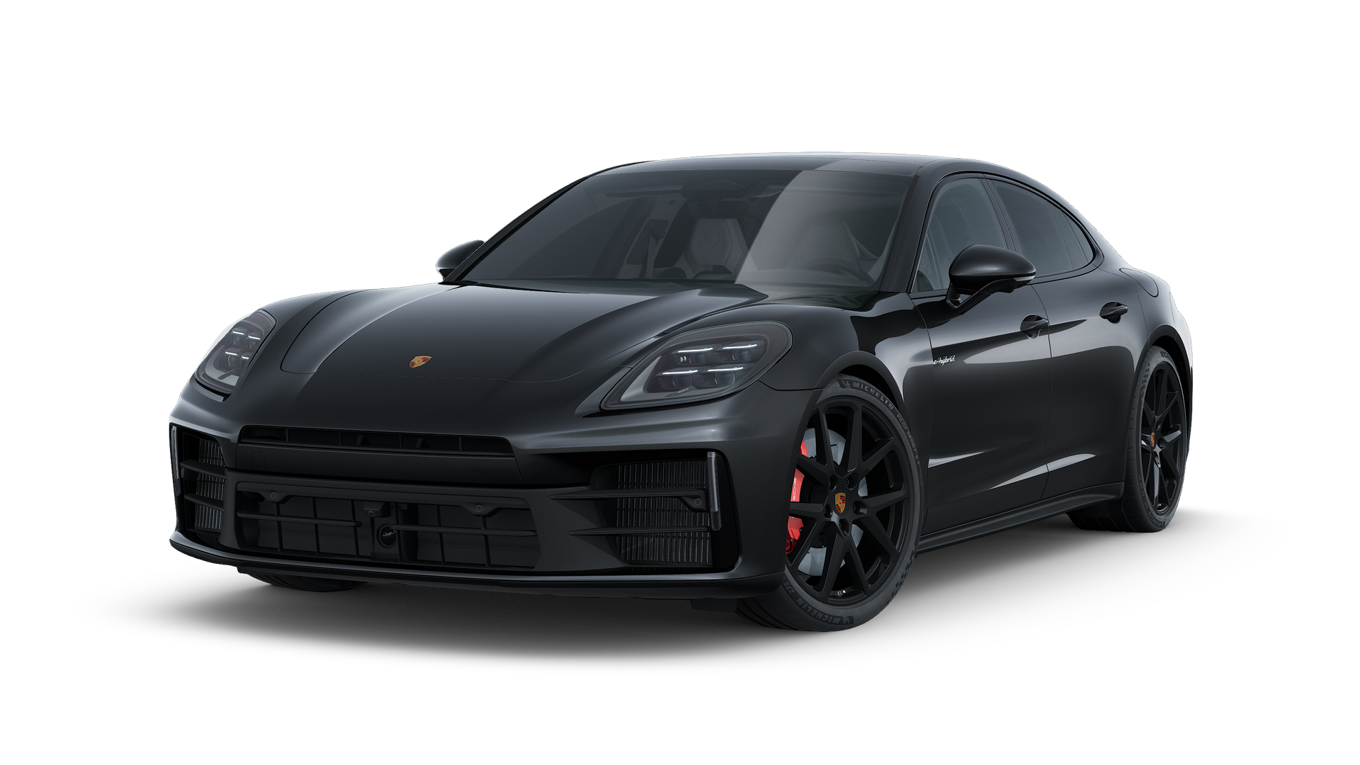 A Panamera 4S E-Hybrid külső nézete, amely az autó elejét és bal oldalát mutatja.