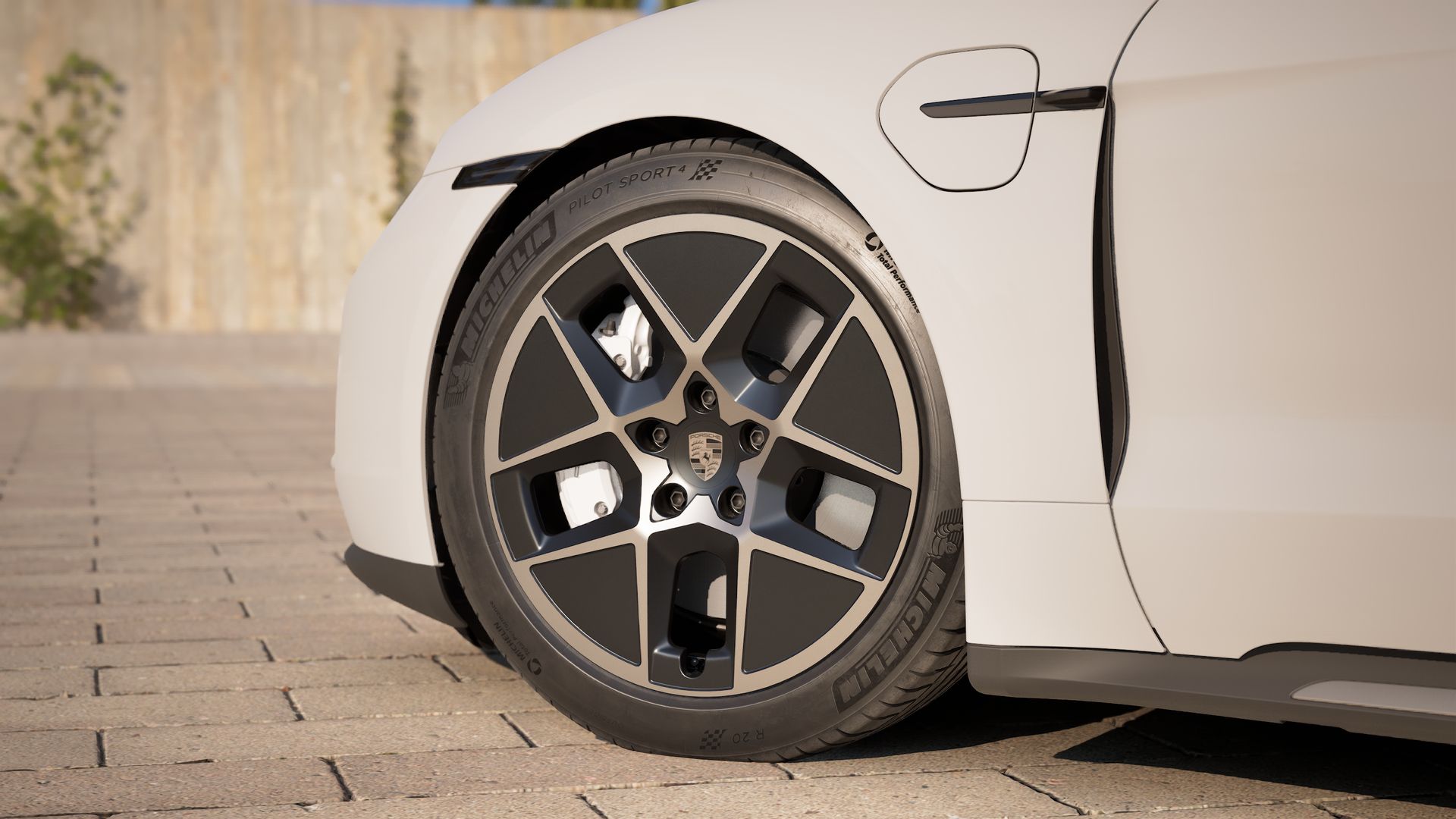 Exterior view of Taycan Turbo