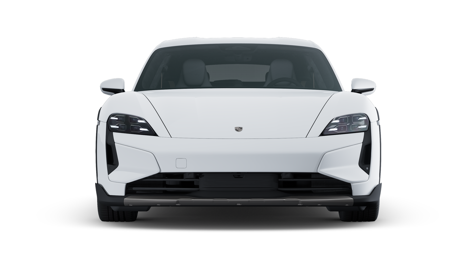 Exterior view of Taycan Turbo Cross Turismo showing the front of the car