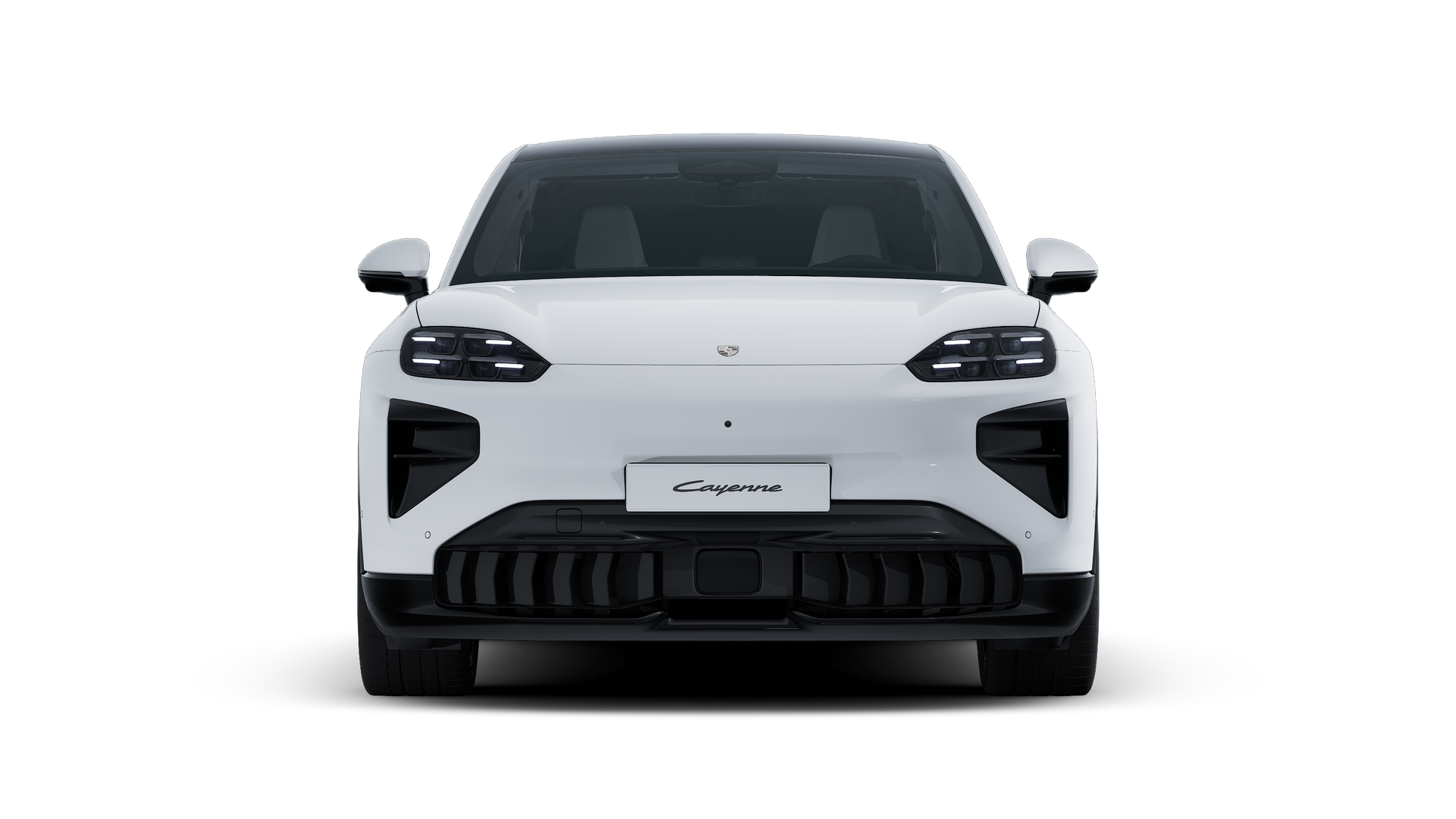מראה חיצוני של ה-Cayenne Turbo Coupé Electric, מראה את חזית המכונית
