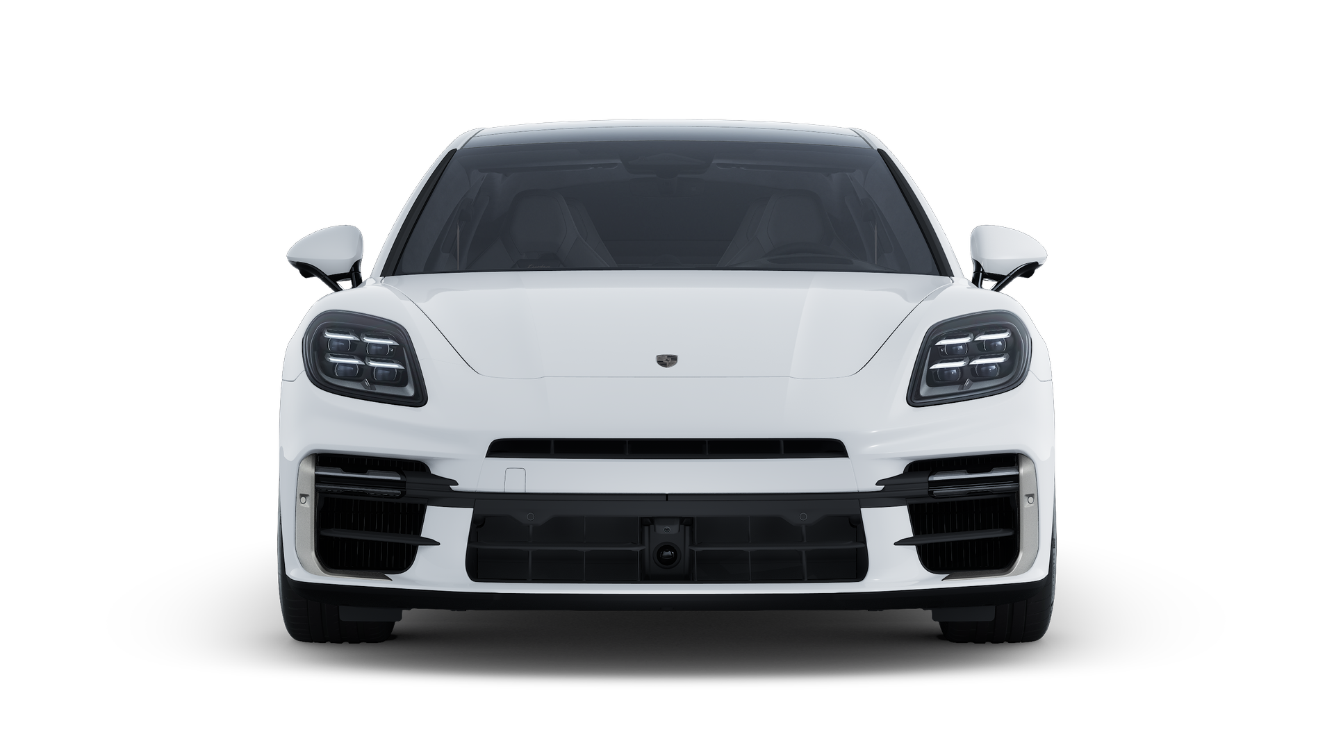 מראה חיצוני של ה-Panamera Turbo E-Hybrid, מראה את חזית המכונית