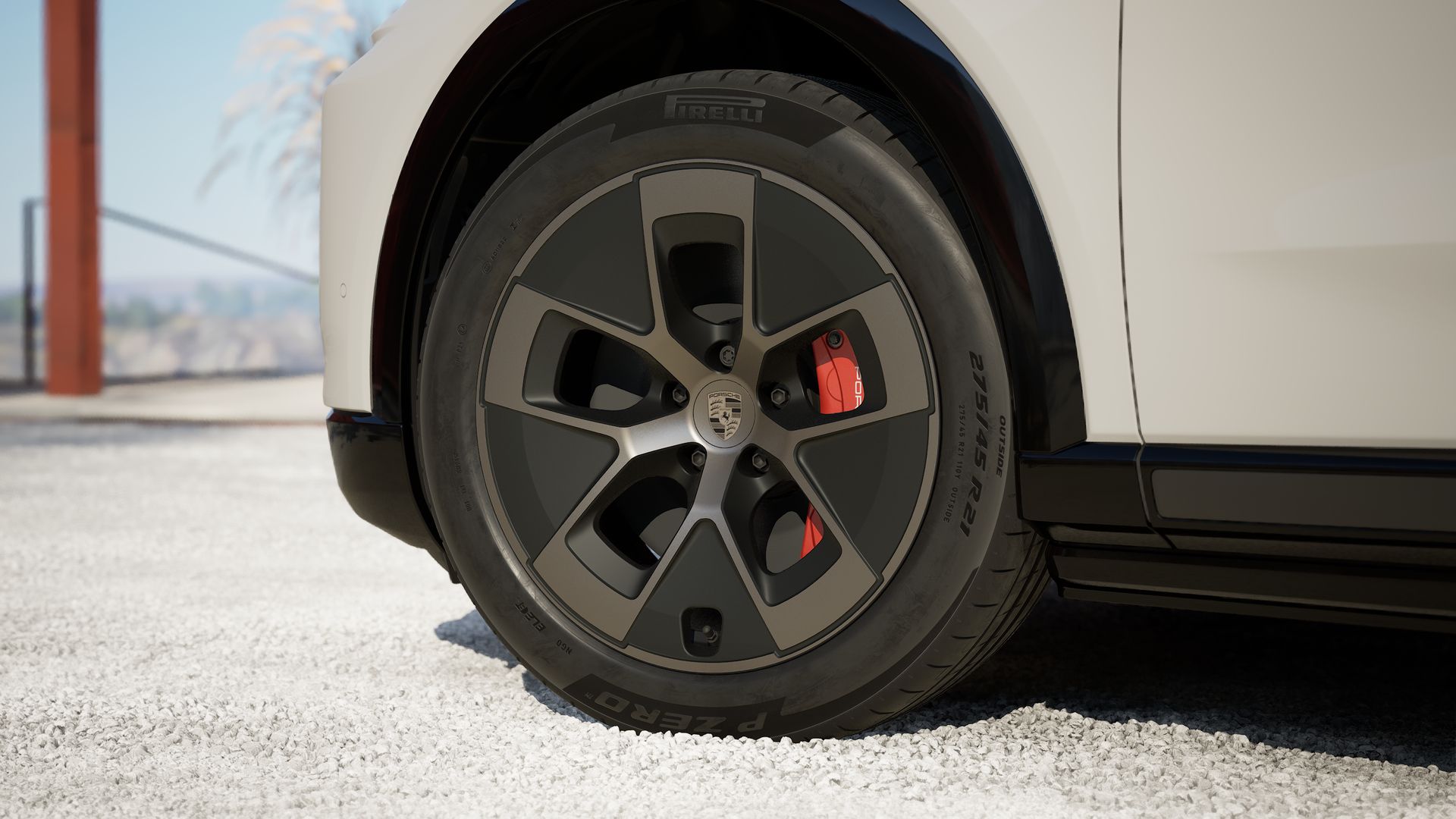 Exterior view of Cayenne Turbo Electric