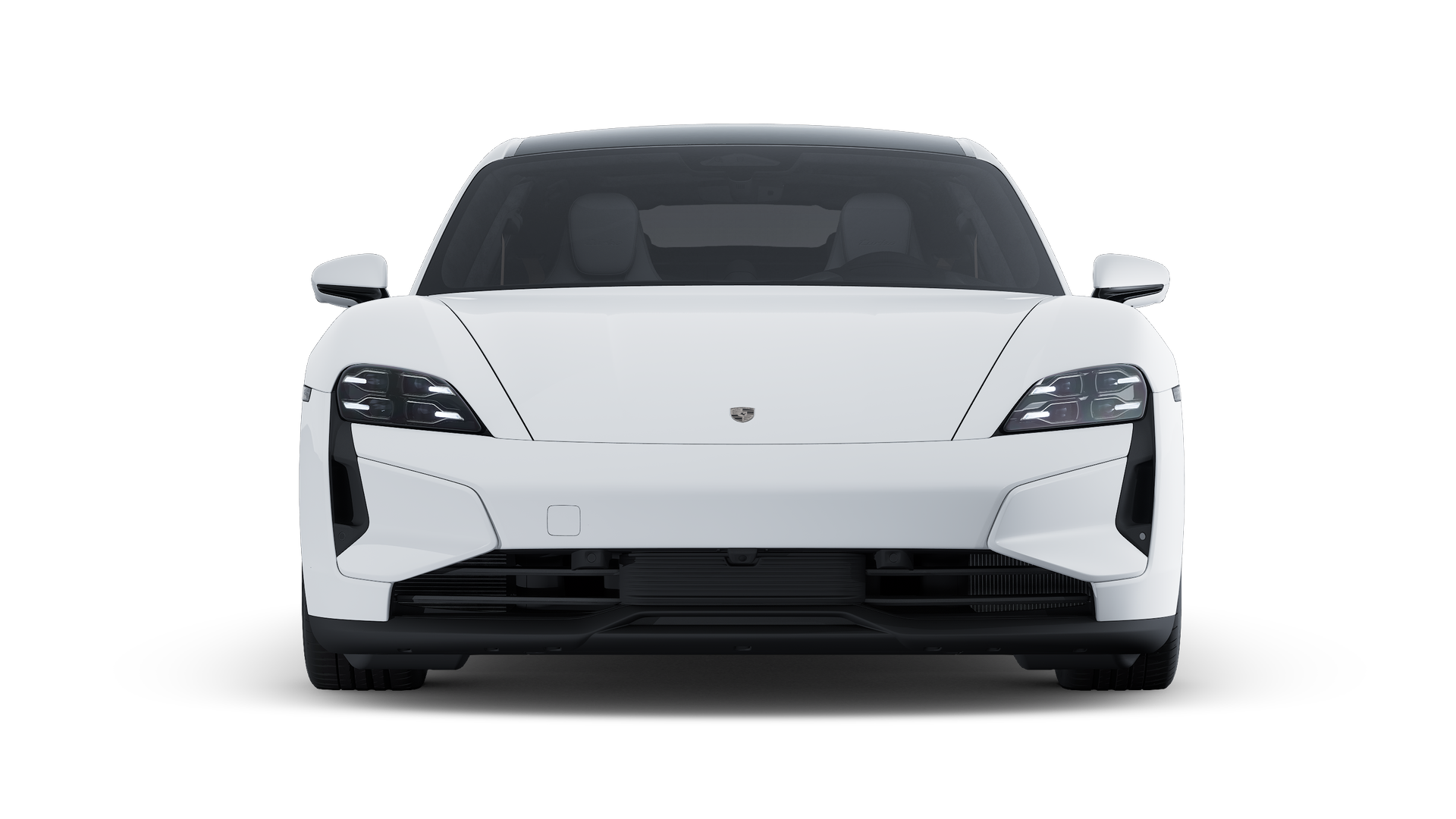 Exterior view of Taycan Turbo showing the front of the car