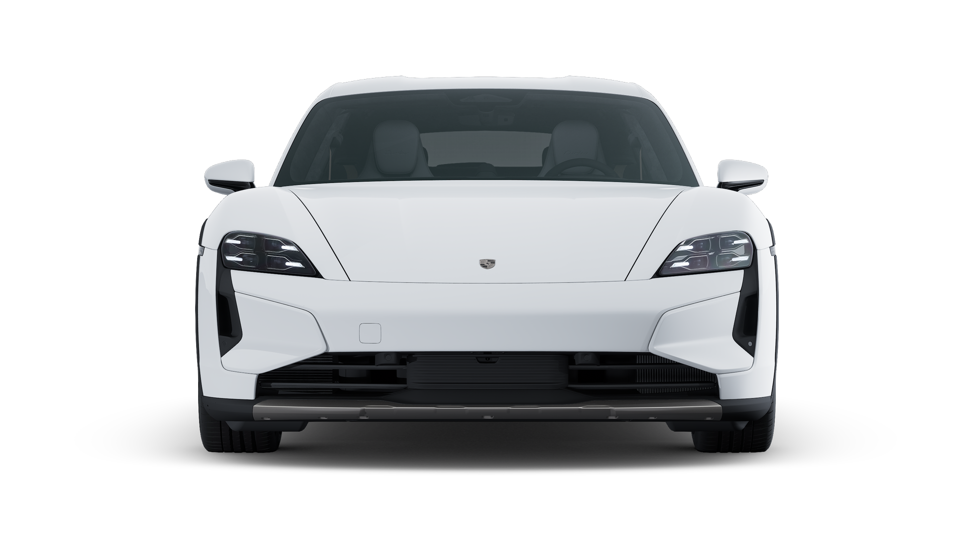 Exterior view of Taycan Turbo Cross Turismo showing the front of the car