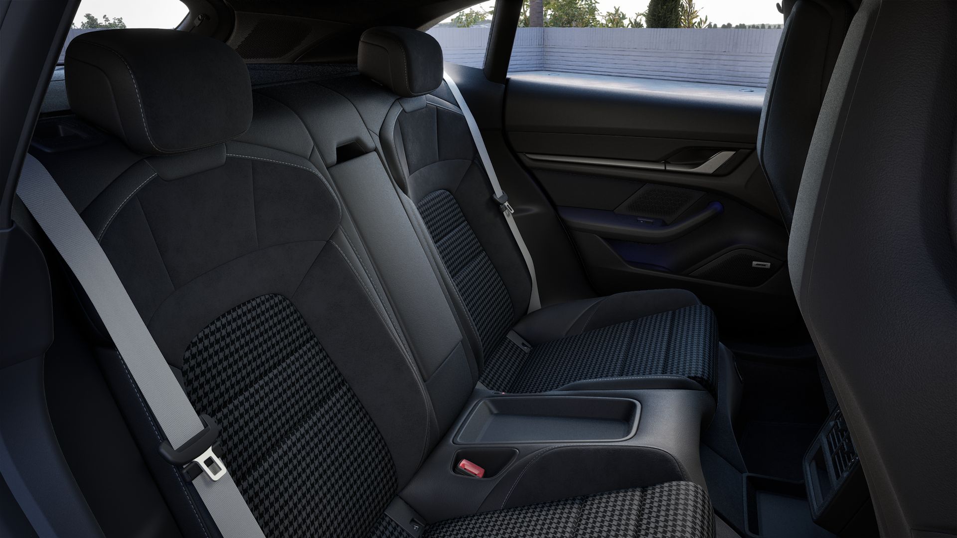 Interior view of Taycan Sport Turismo Black Edition