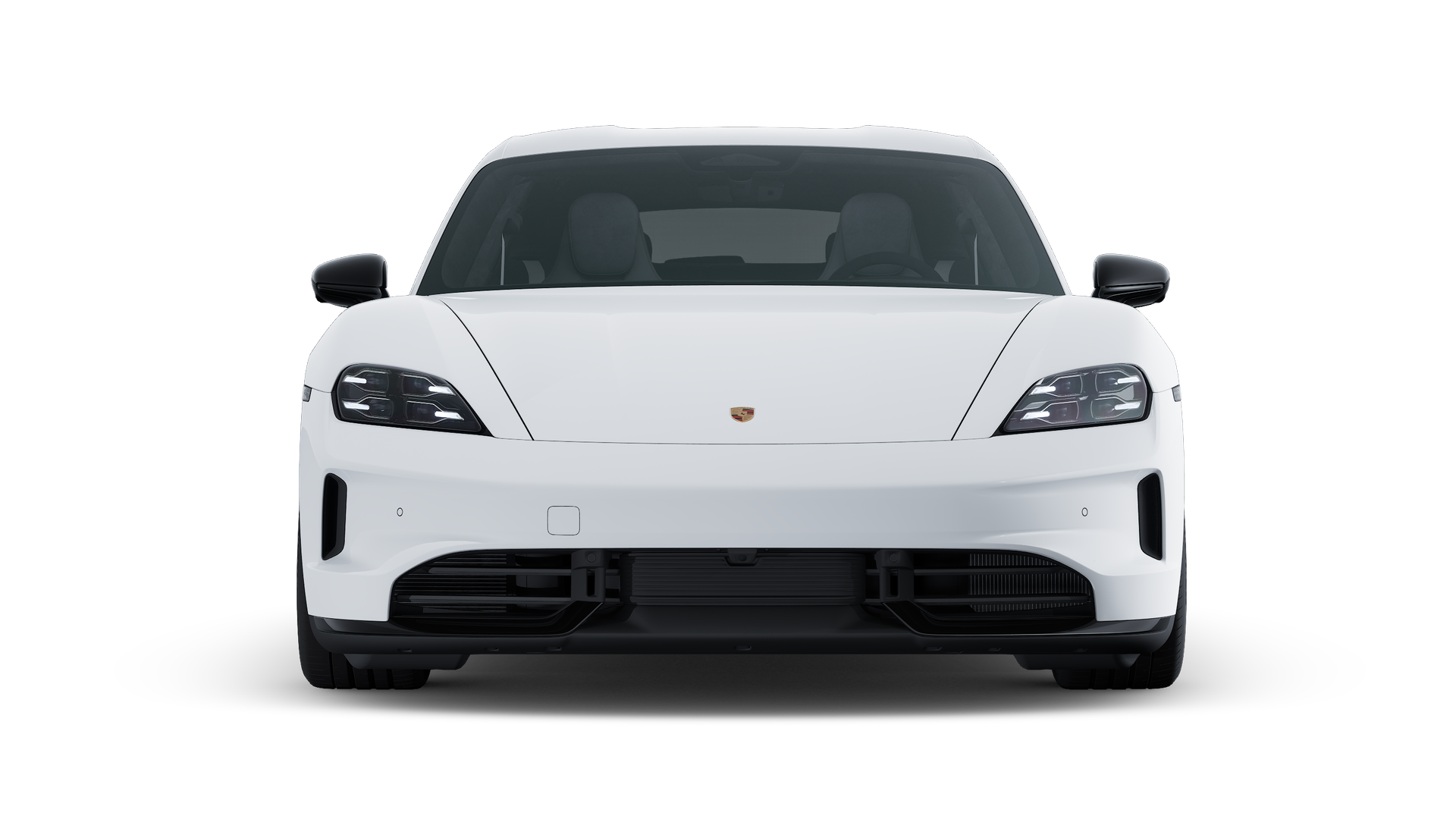 Exterior view of Taycan Sport Turismo Black Edition showing the front of the car