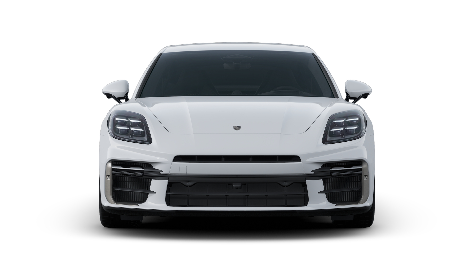Exterior view of Panamera Turbo S E-Hybrid showing the front of the car