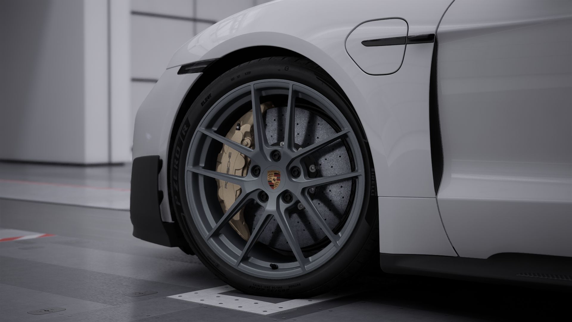 Vista dell'esterno di Taycan Turbo GT