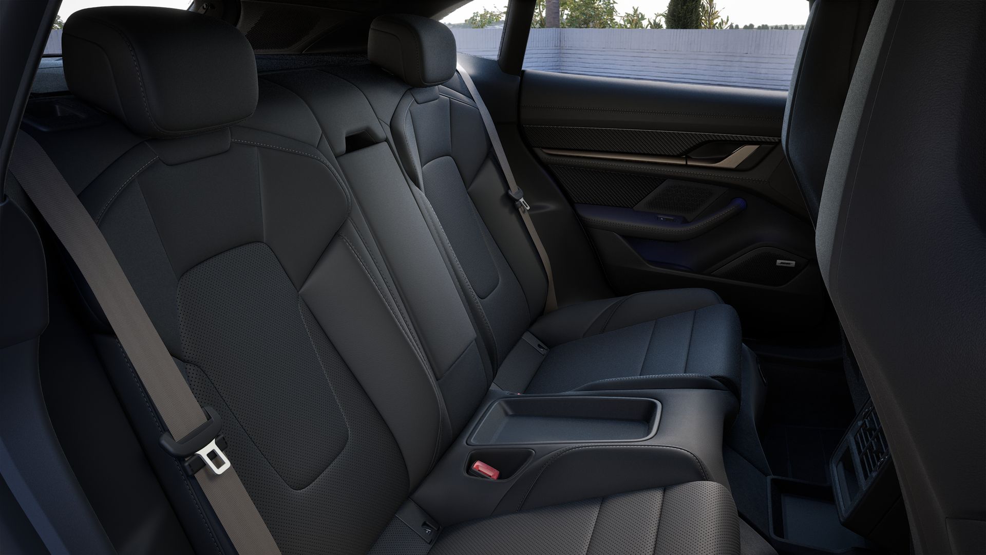 Vista dell'interno di Taycan Turbo S Cross Turismo