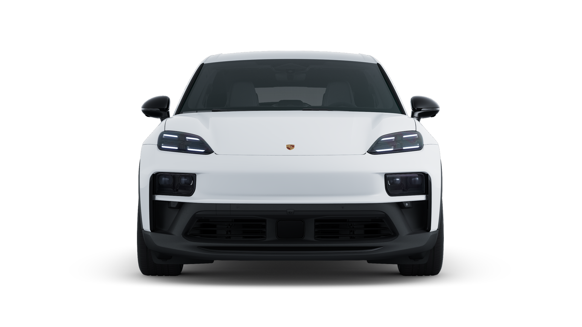 Exterior view of Macan GTS Electric showing the front of the car