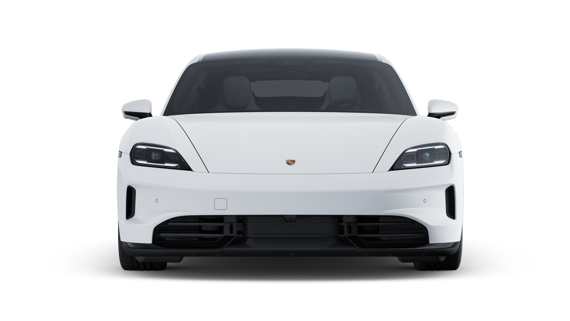 Exterior view of Taycan GTS showing the front of the car