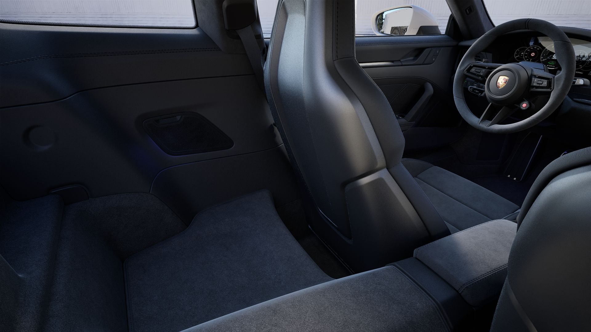 Interior view showing the back seats of 911 Carrera GTS