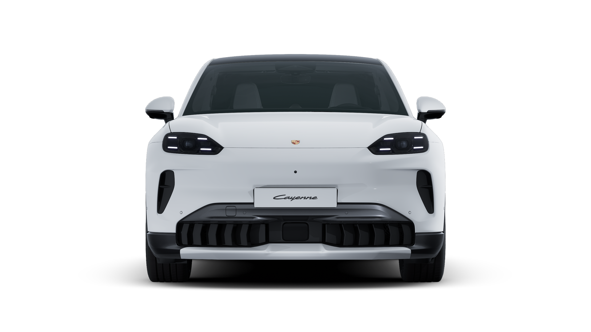 Exterior view of Cayenne S Coupé Electric showing the front of the car