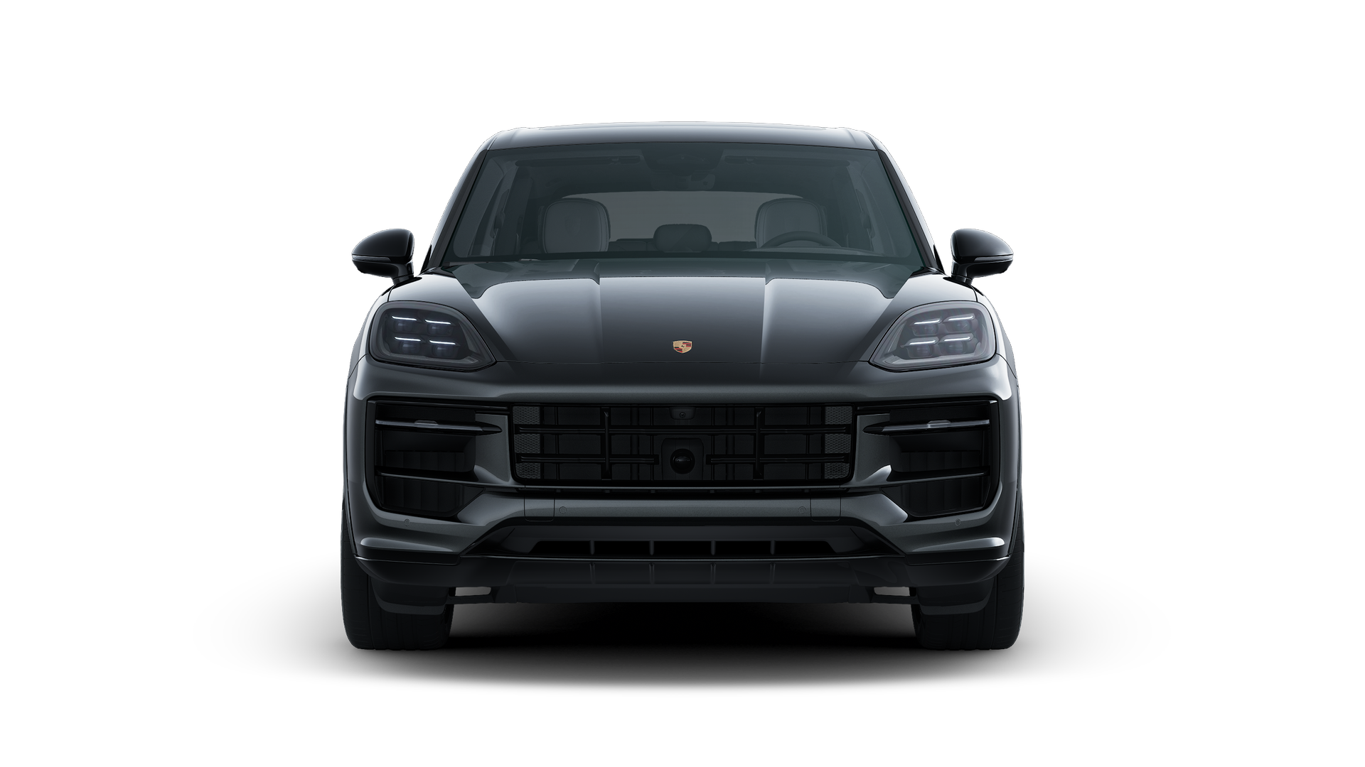 Cayenne S E-Hybrid Black Edition 、車体前部を示す外観。