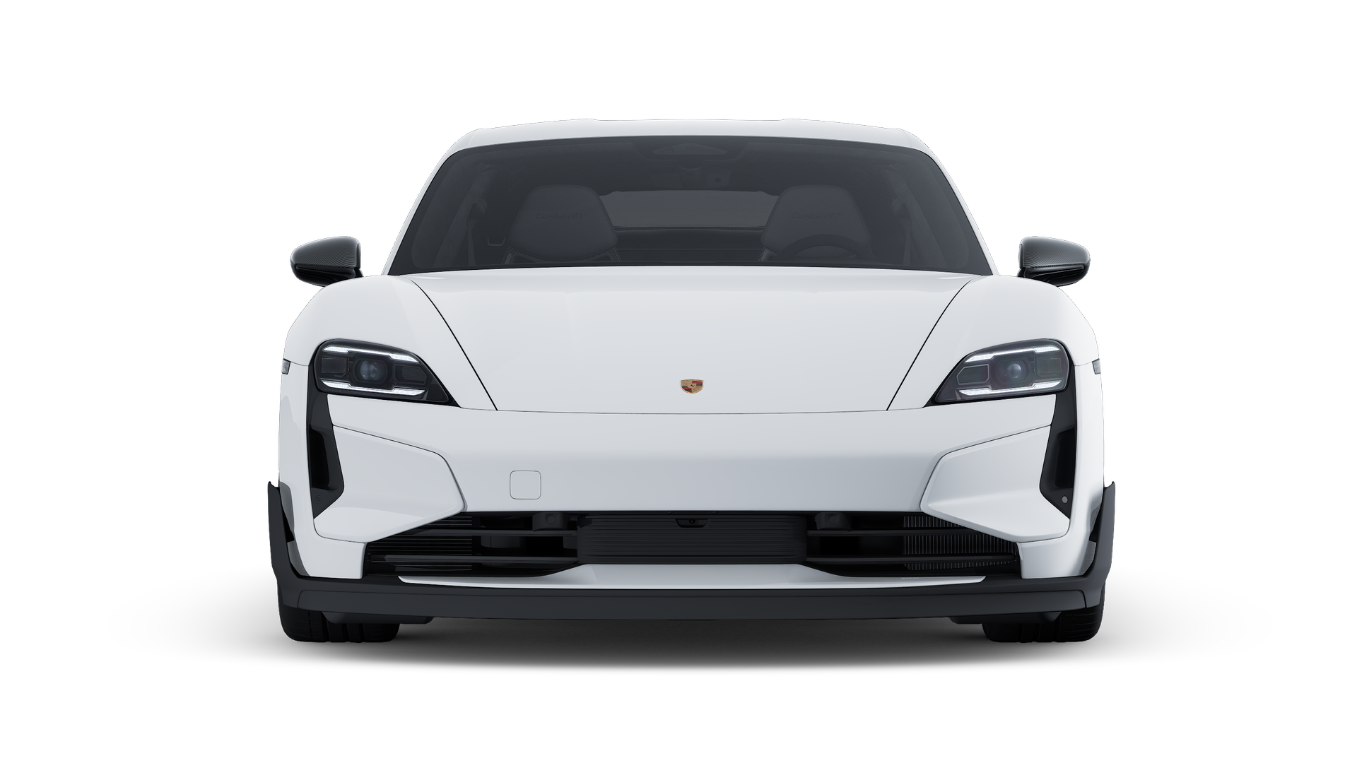 Taycan Turbo GT with Weissach Package의 익스테리어 전면 뷰