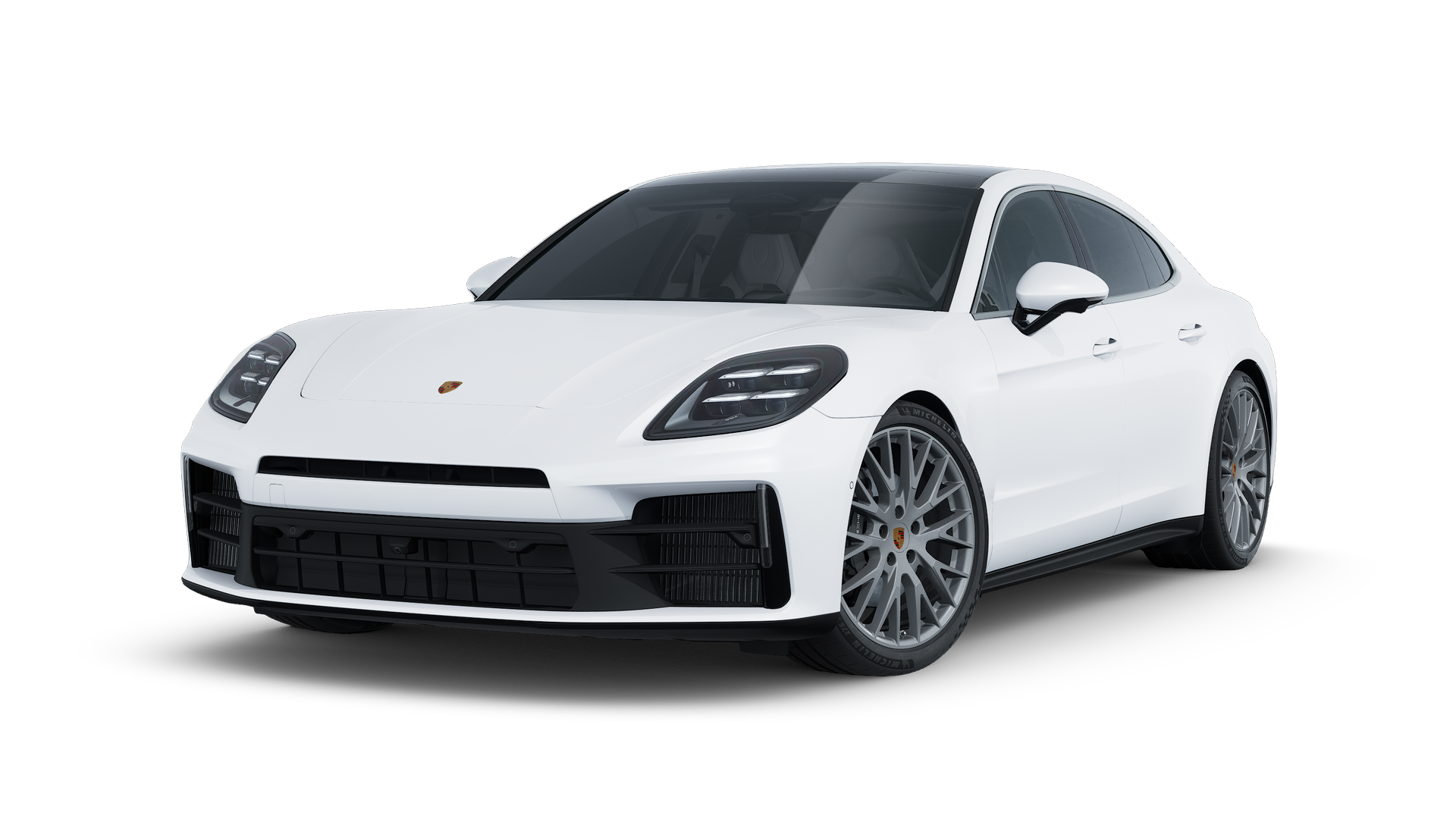 Panamera 4의 익스테리어 전면 및 좌측면 뷰