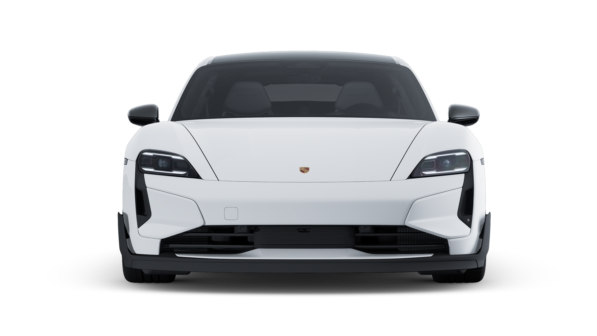 Exterior view of Taycan Turbo GT showing the front of the car