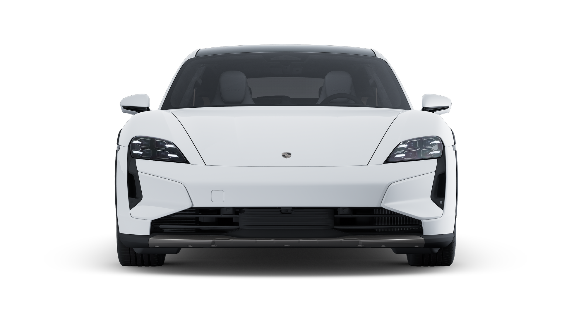 Exterior view of Taycan Turbo Cross Turismo showing the front of the car