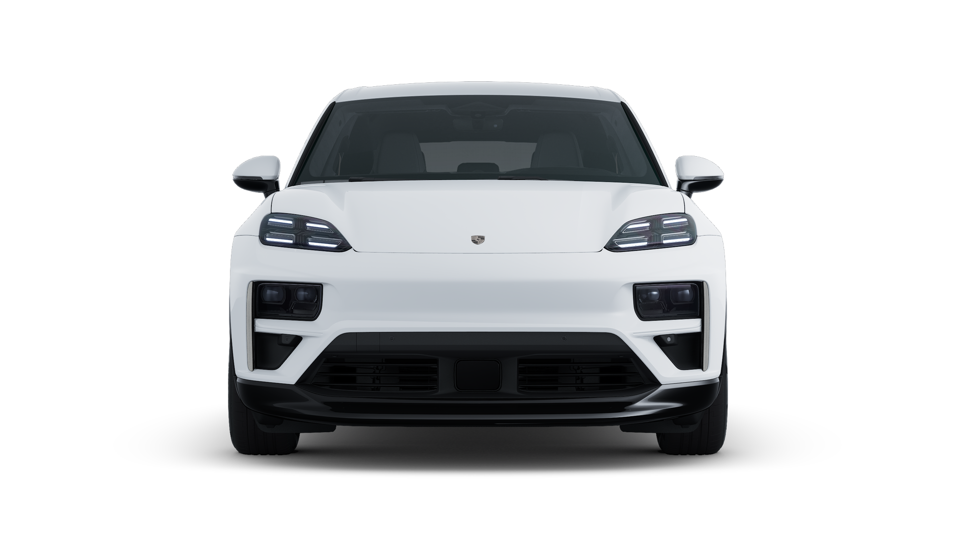 Exterior view of Macan Turbo showing the front of the car