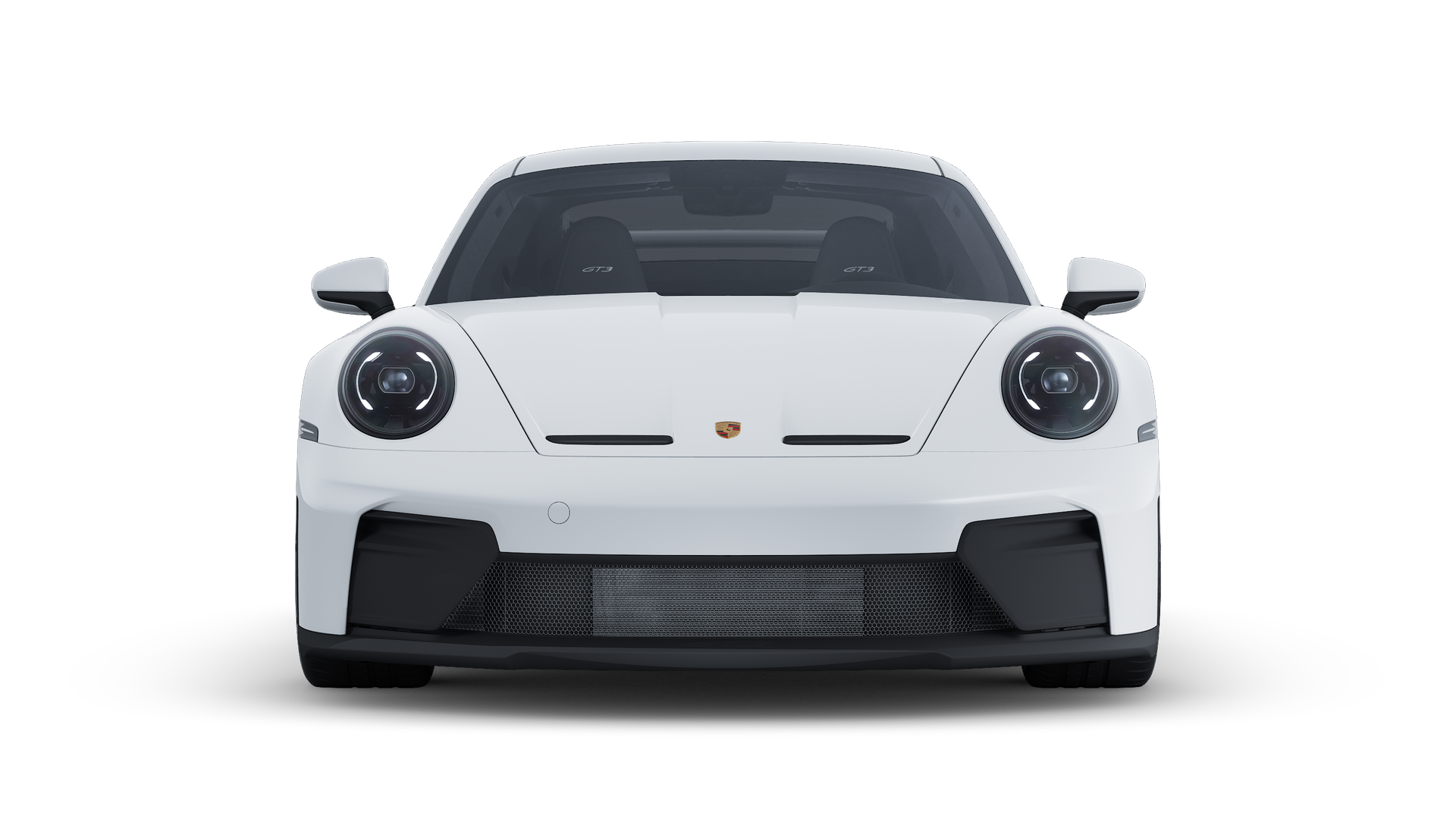 Išorinis 911 GT3 vaizdas, rodantis automobilio priekį
