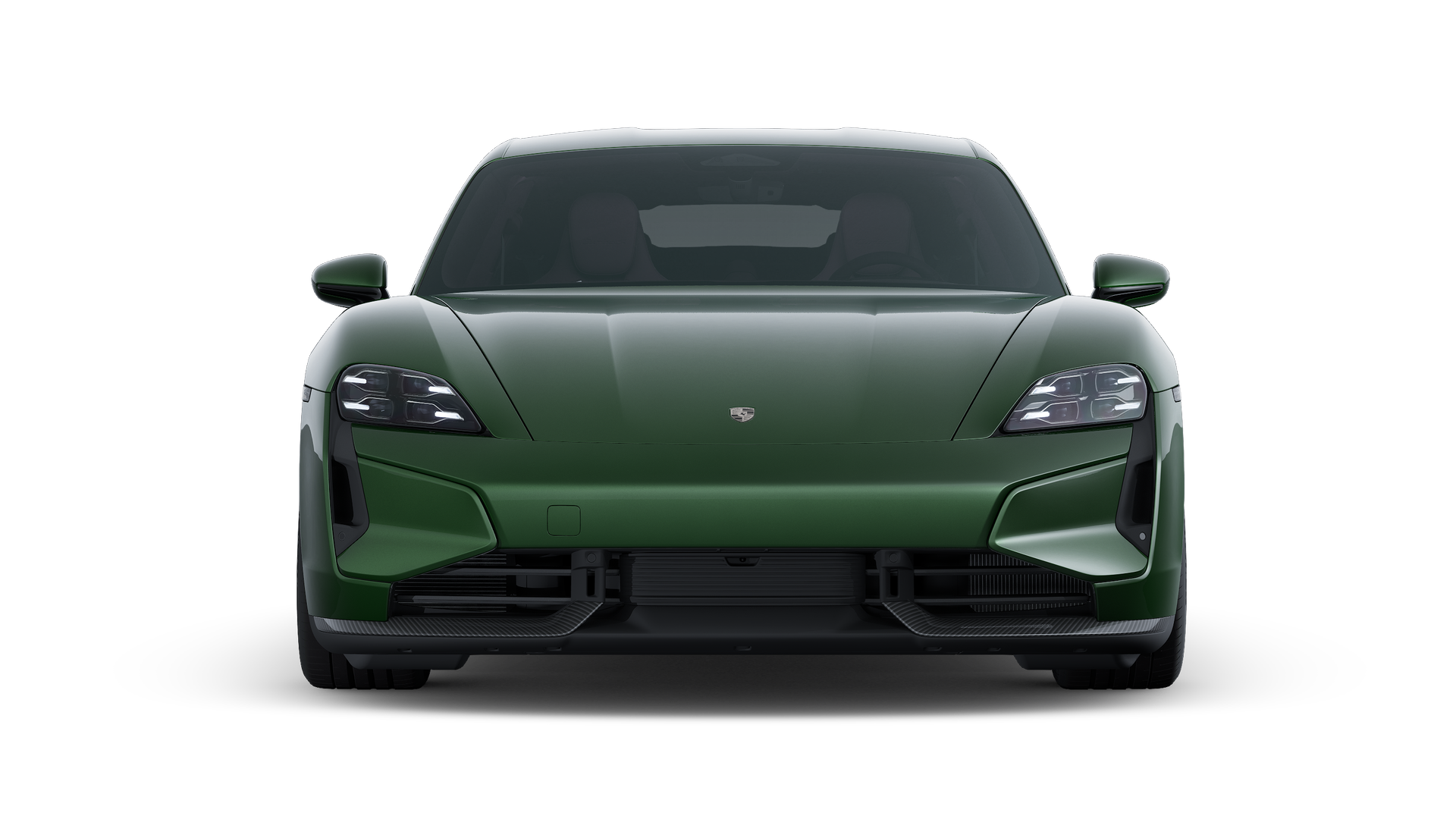 Išorinis Taycan Turbo S vaizdas, rodantis automobilio priekį