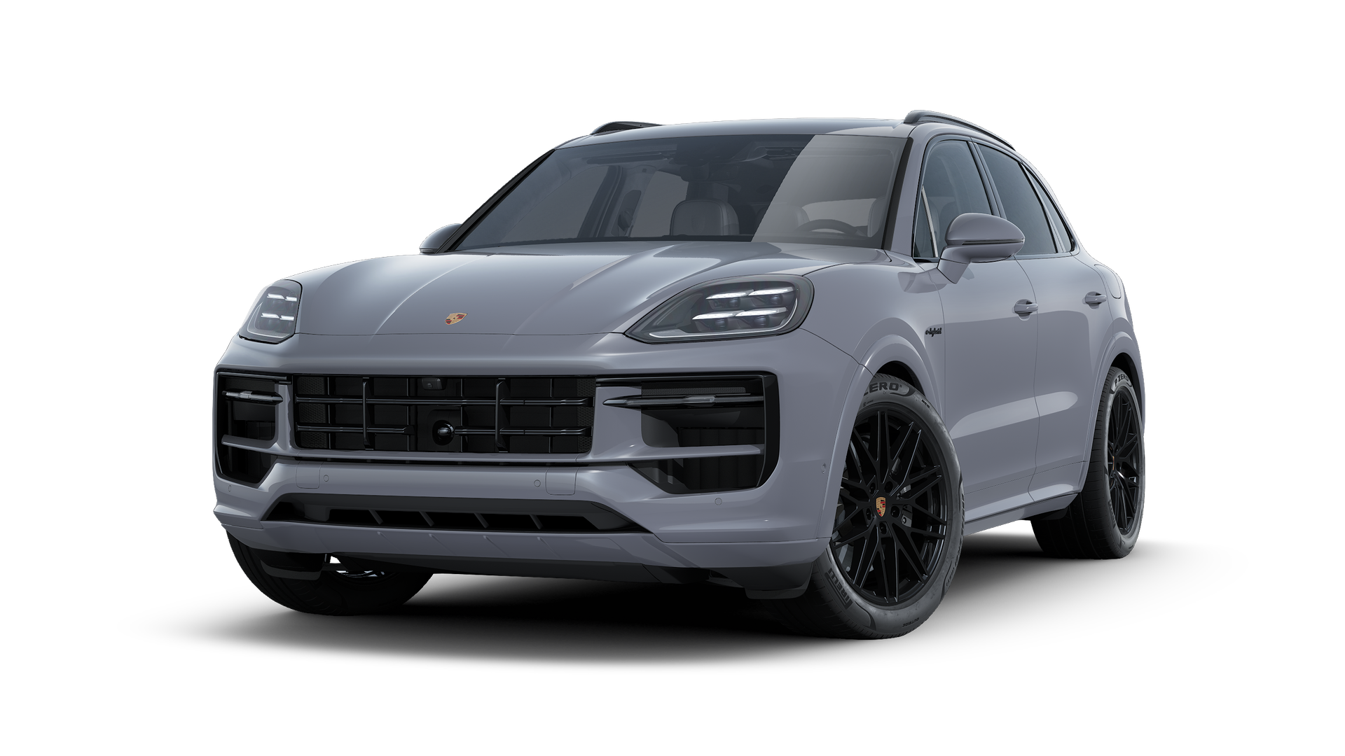 Внешний вид Cayenne E-Hybrid с изображением передней и левой части автомобиля