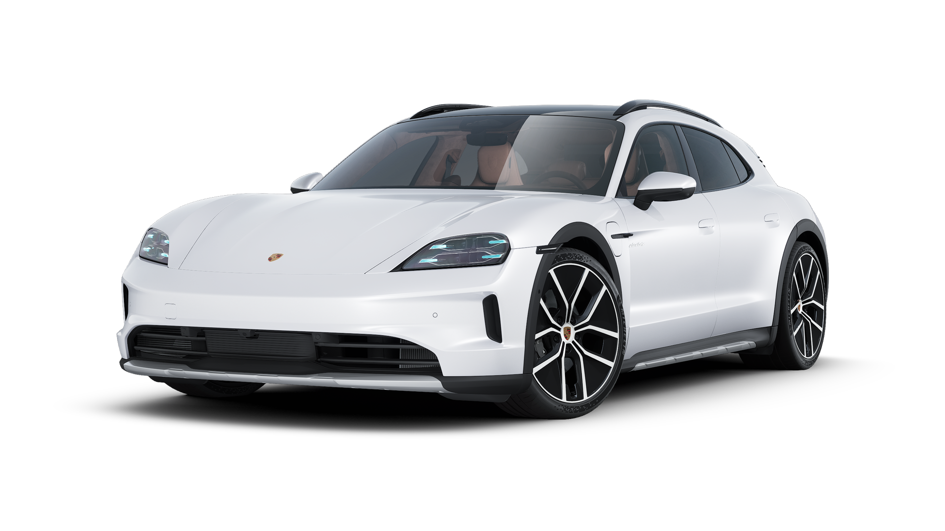 Внешний вид Taycan 4 Cross Turismo с изображением передней и левой части автомобиля